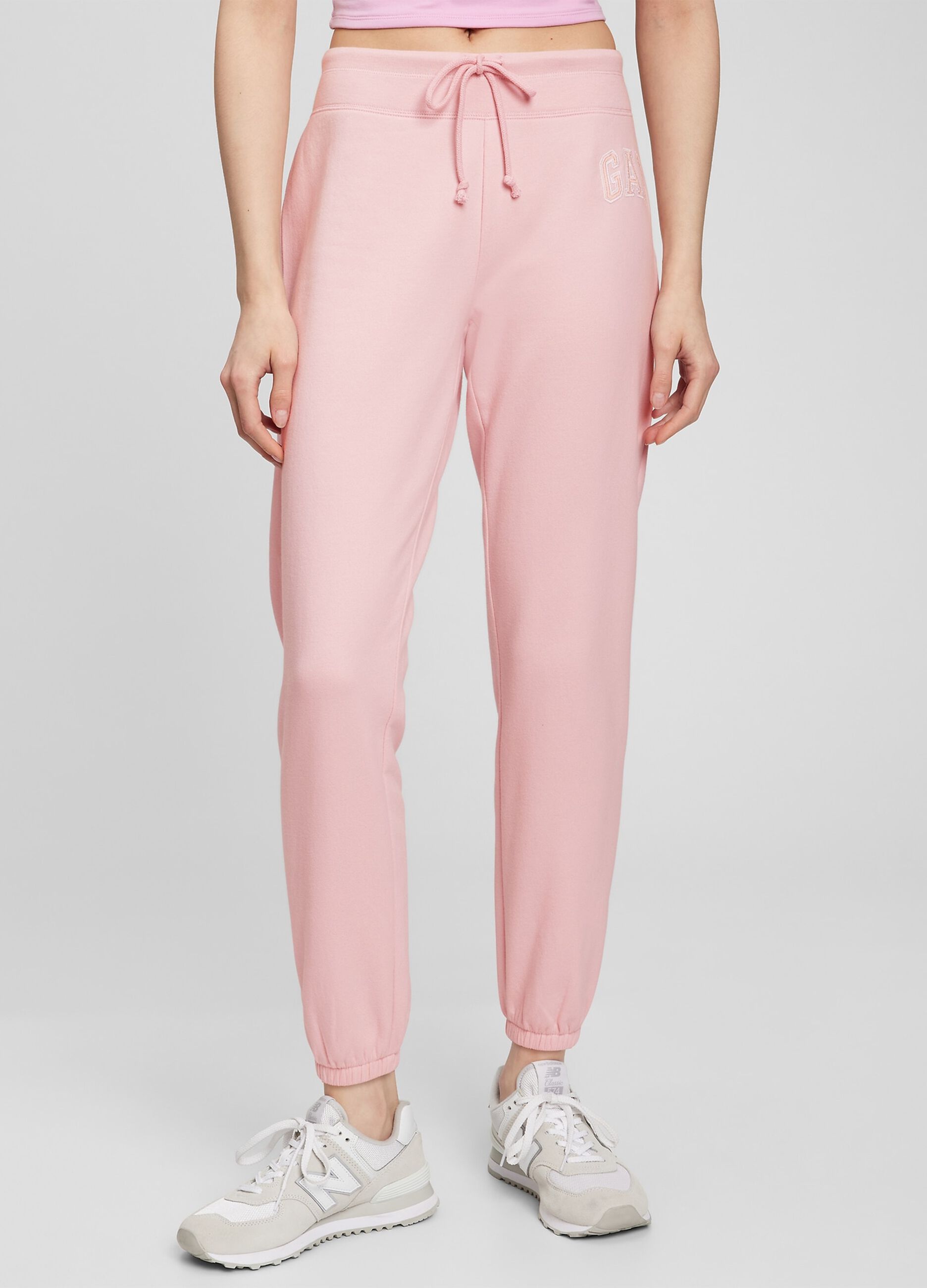 Joggers in felpa con ricamo logo