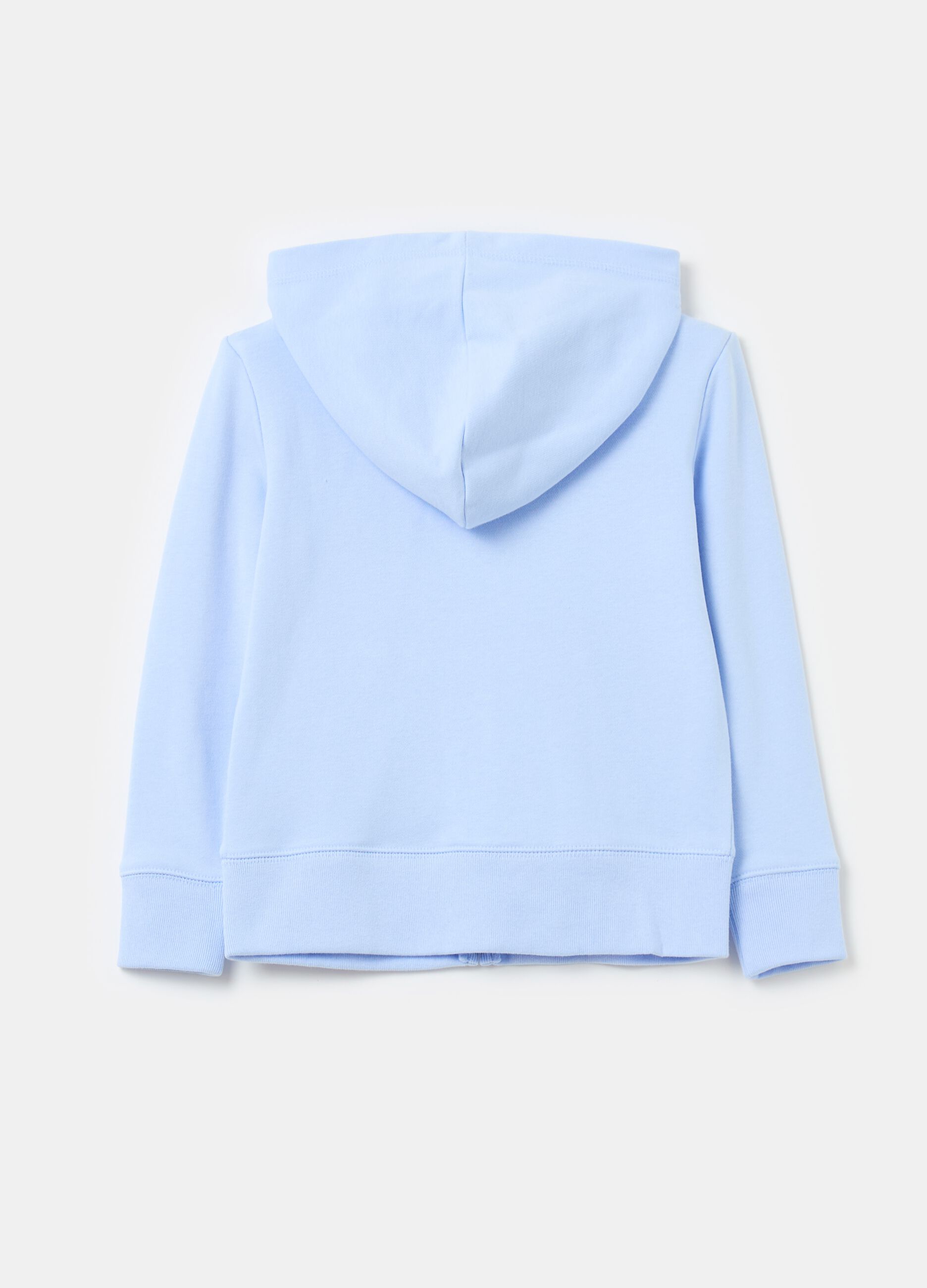 Full-zip con cappuccio stampa logo floreale_1