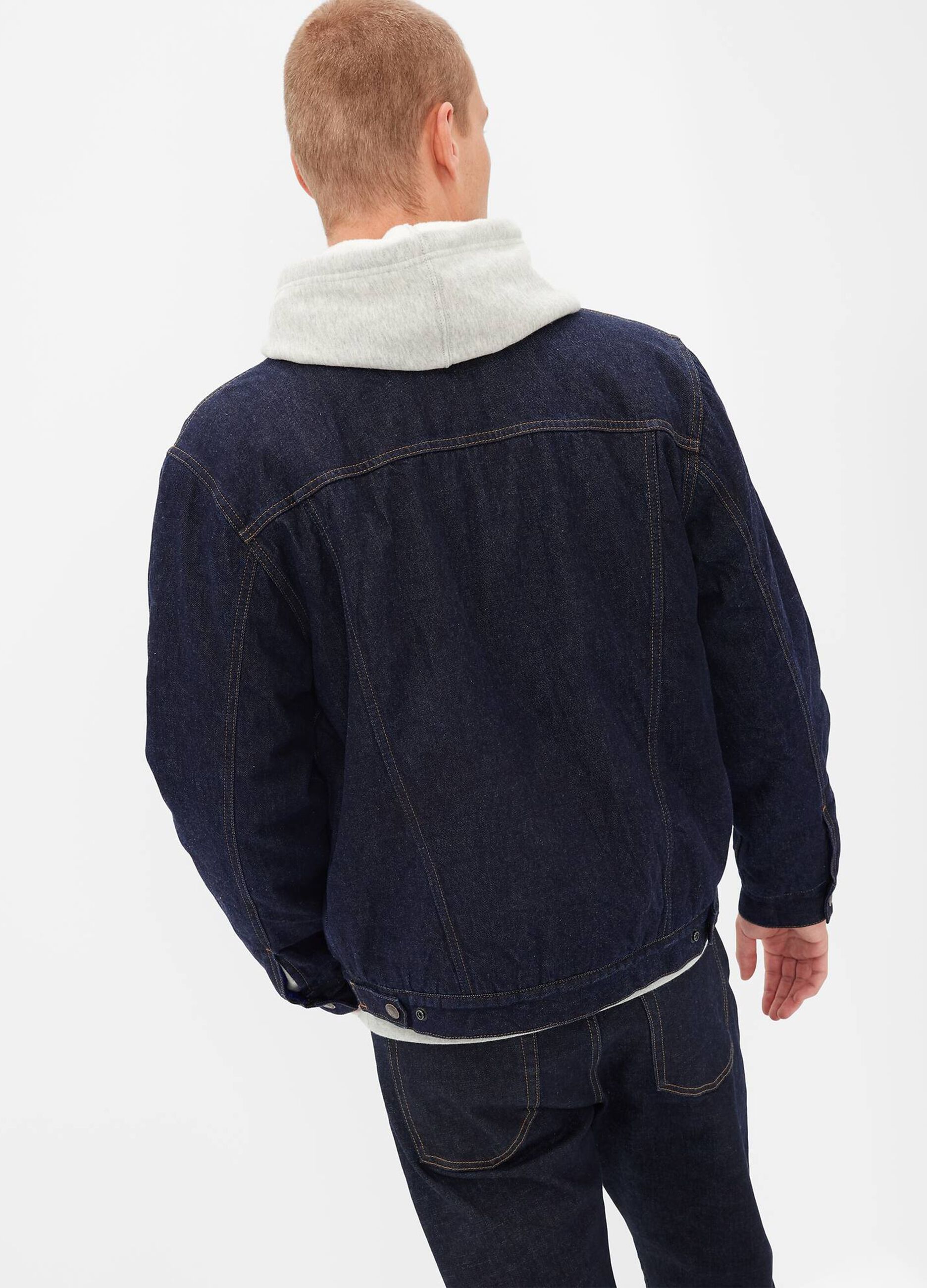 Giacca in denim con interno in sherpa_1