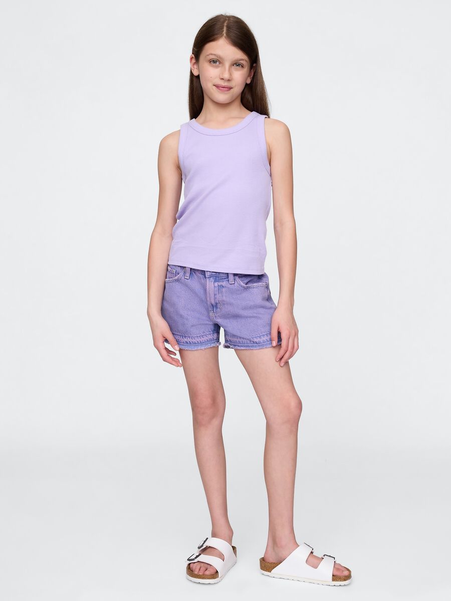 Shorts denim viola per bambina Bambina_0