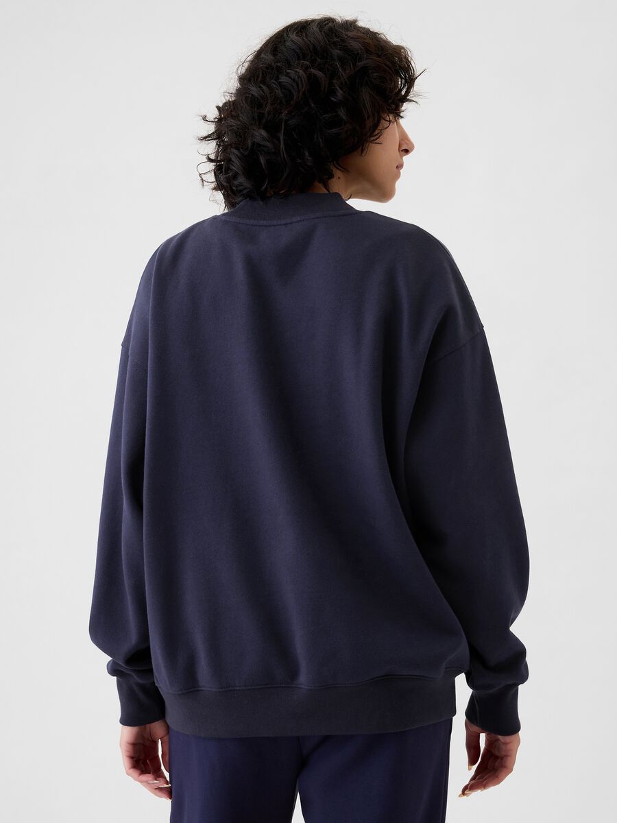 Felpa oversize mock neck con logo Athletic Donna_2