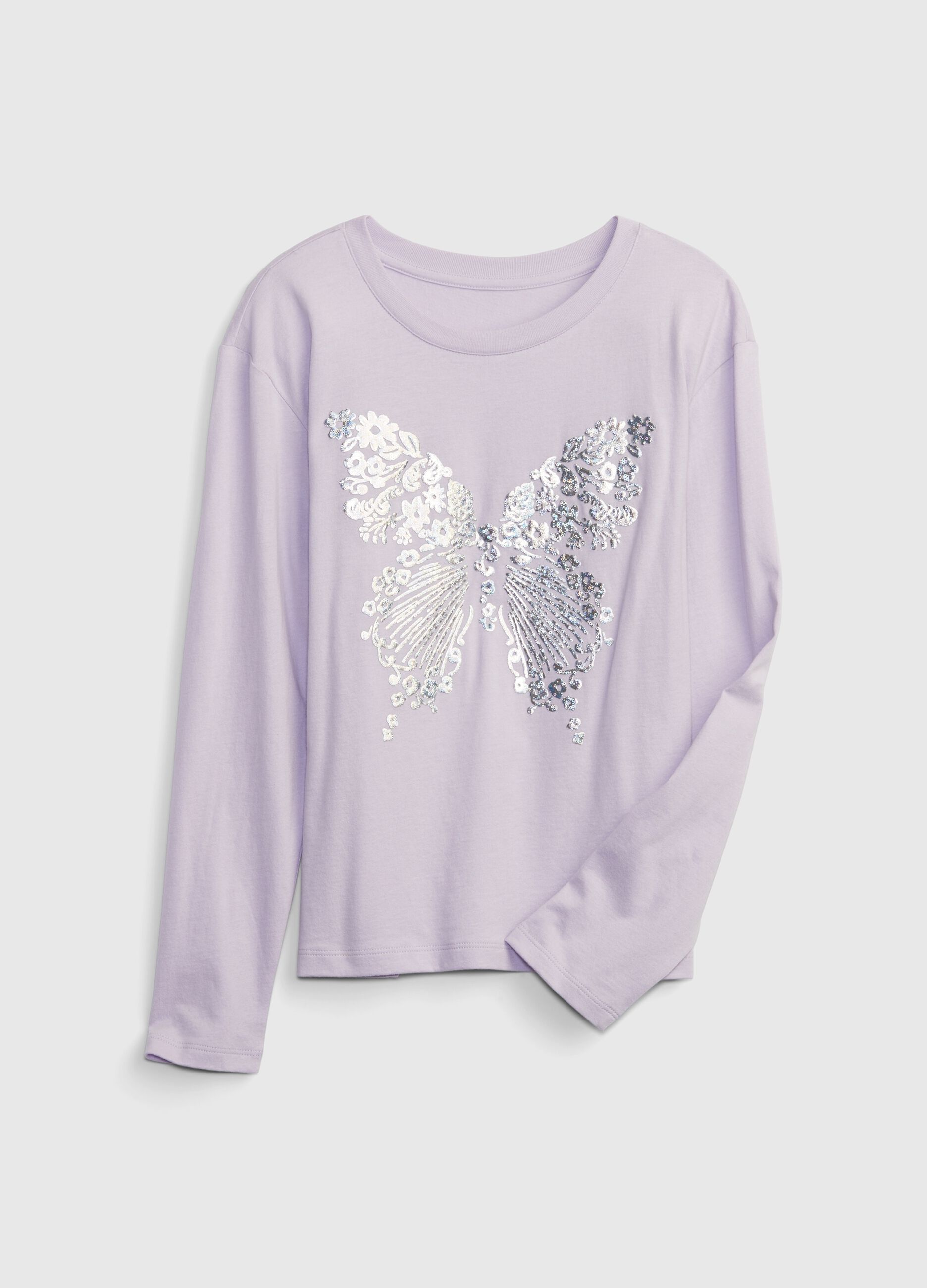 Long-sleeved T-shirt with foil print_2