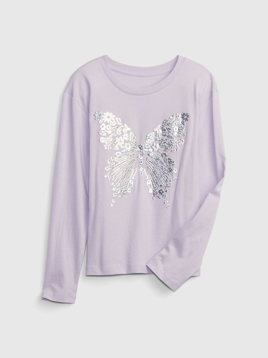 Long-sleeved T-shirt with foil print Girl_2