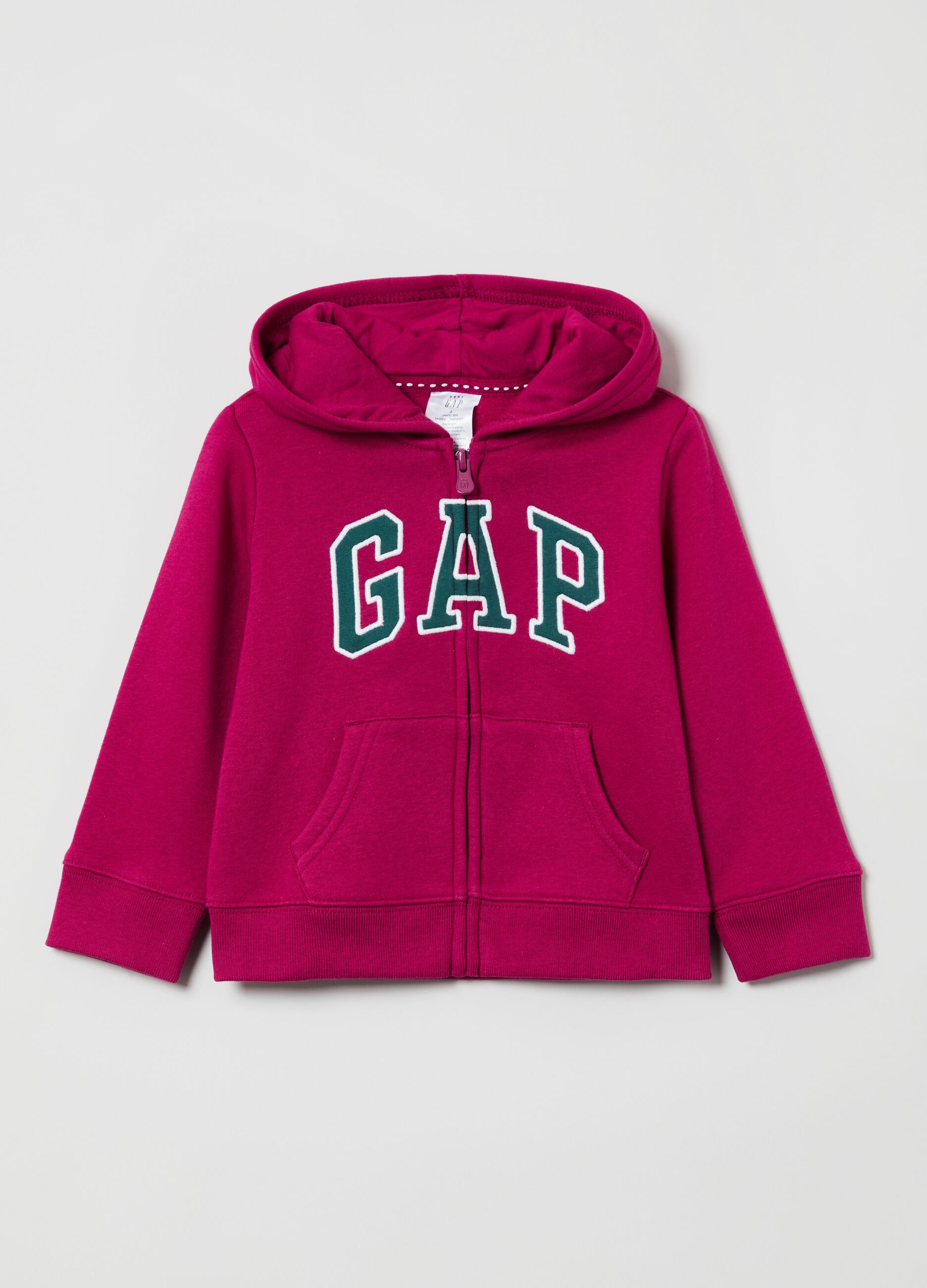 Full-zip sweatshirt with logo embroidery