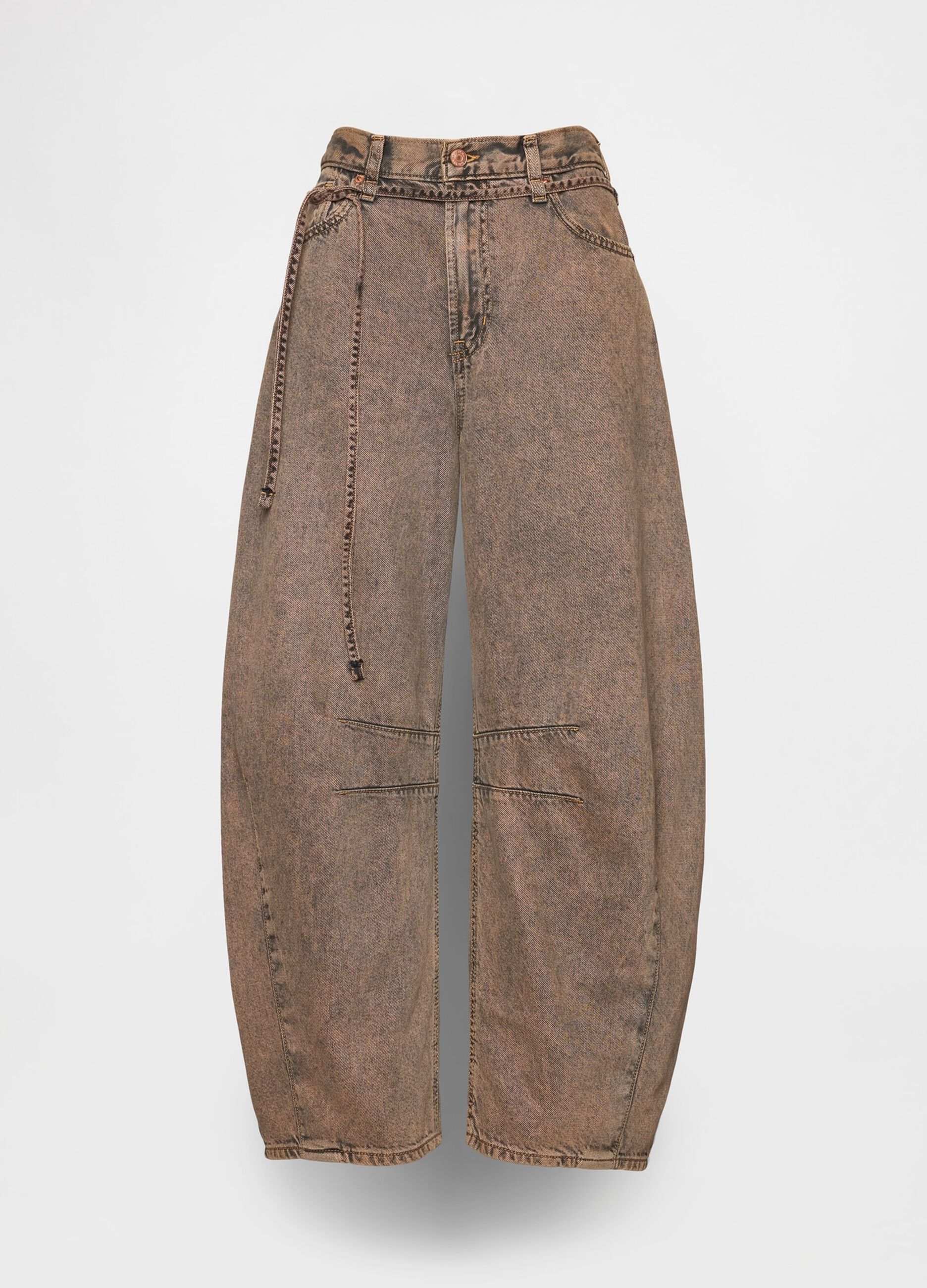 Pantaloni in denim con gamba ampia