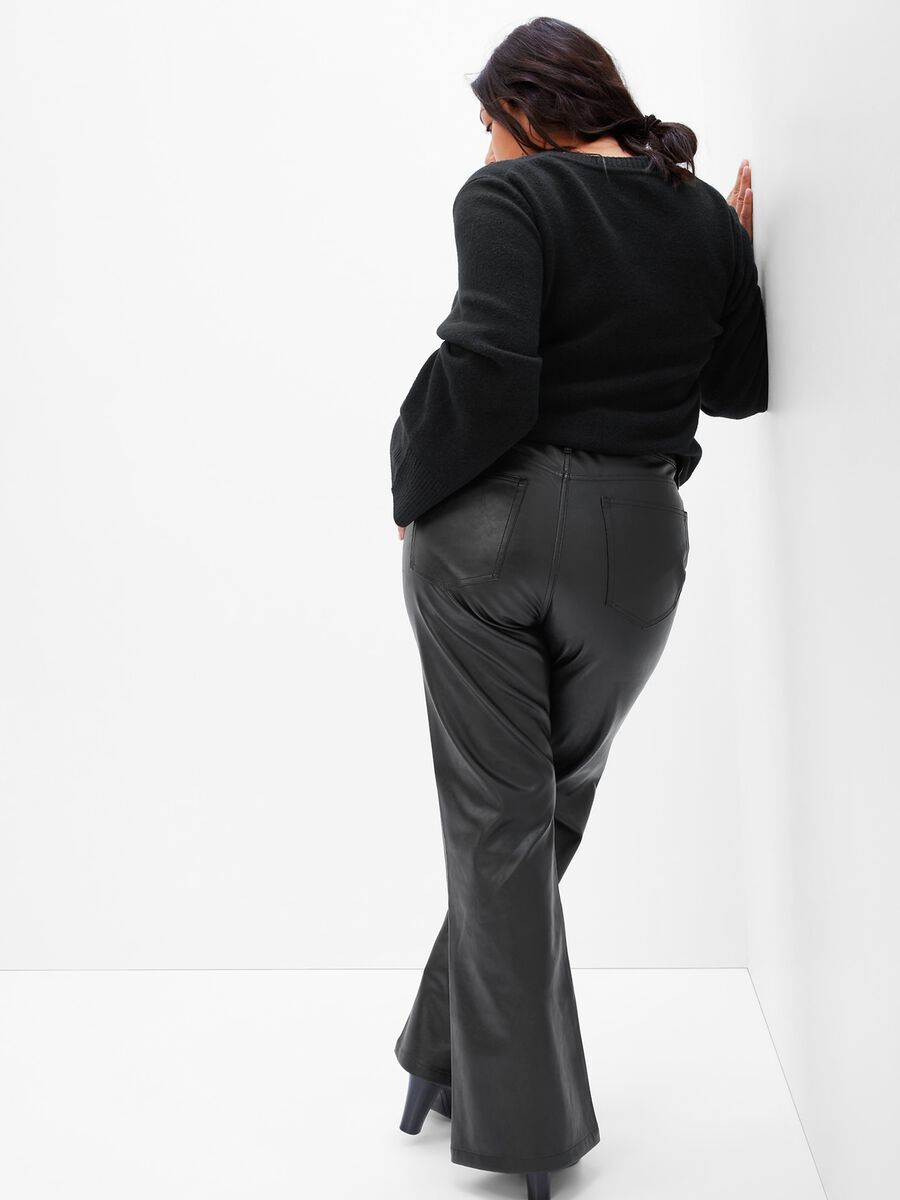 Pantalone flare fit effetto lucido Donna_4