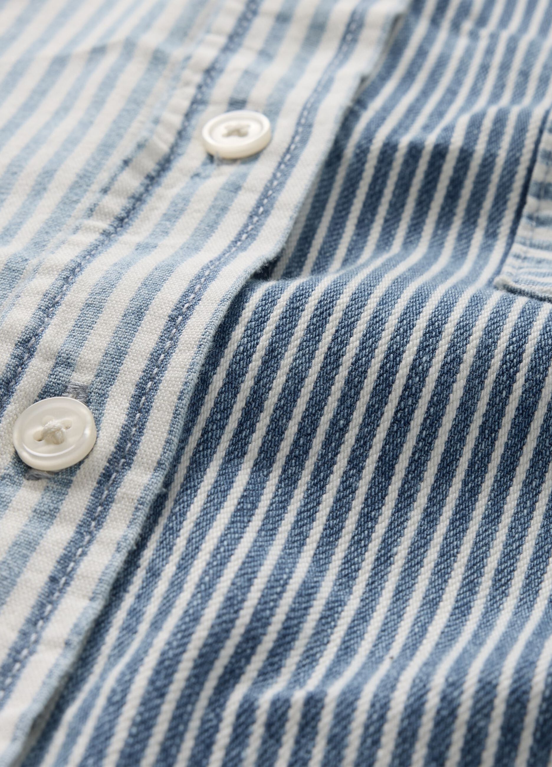 Camicia patchwork a righe Gap in cotone_4