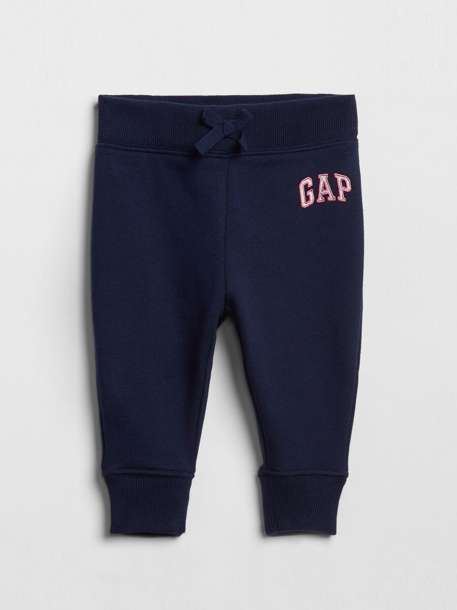 Joggers with hood and logo patch Toddler Girl_0