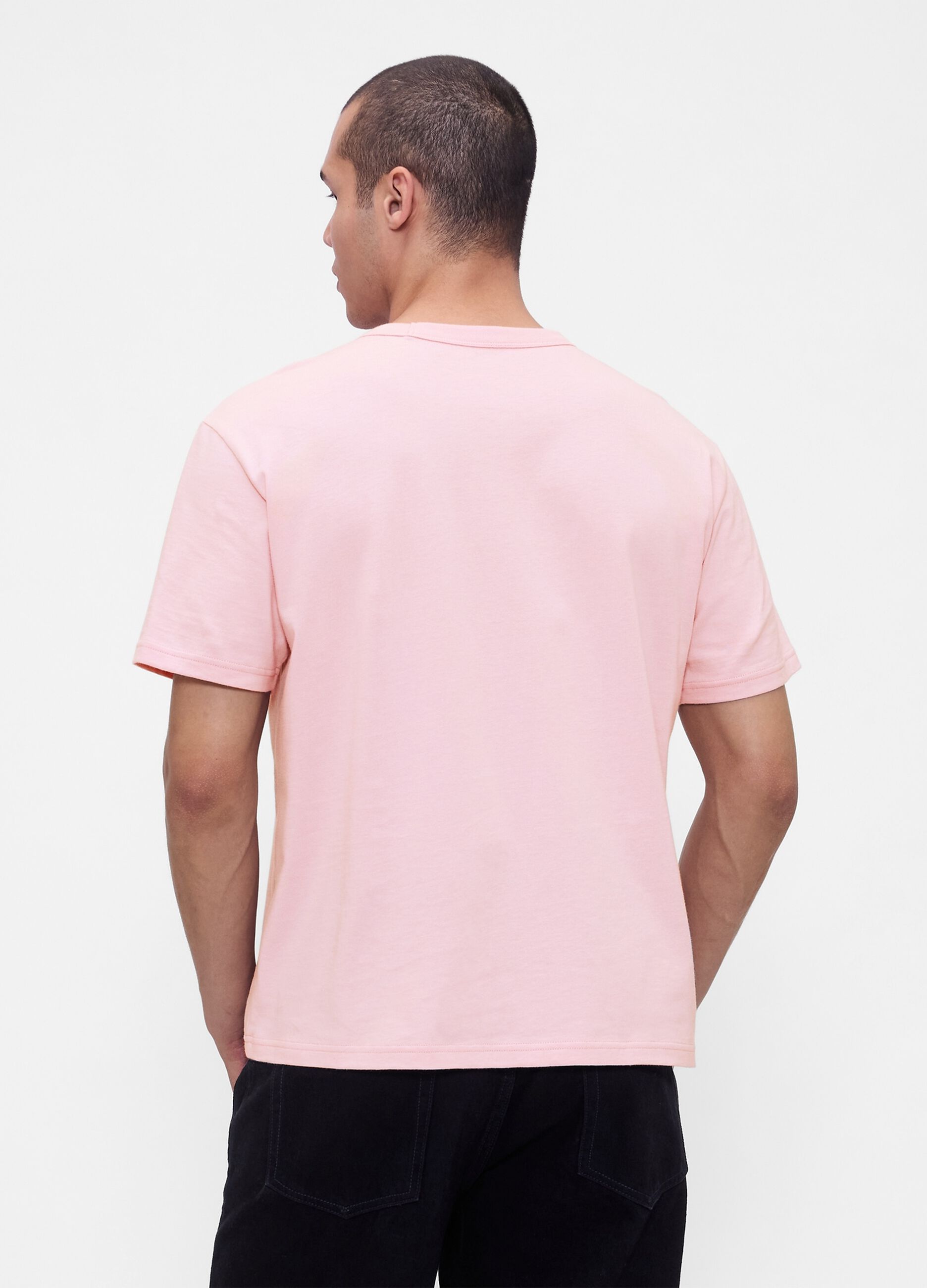 T-shirt rosa a maniche corte_1
