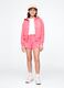 Girls' Regular Fit Pink Cotton Blend Hoodie with Zip_2