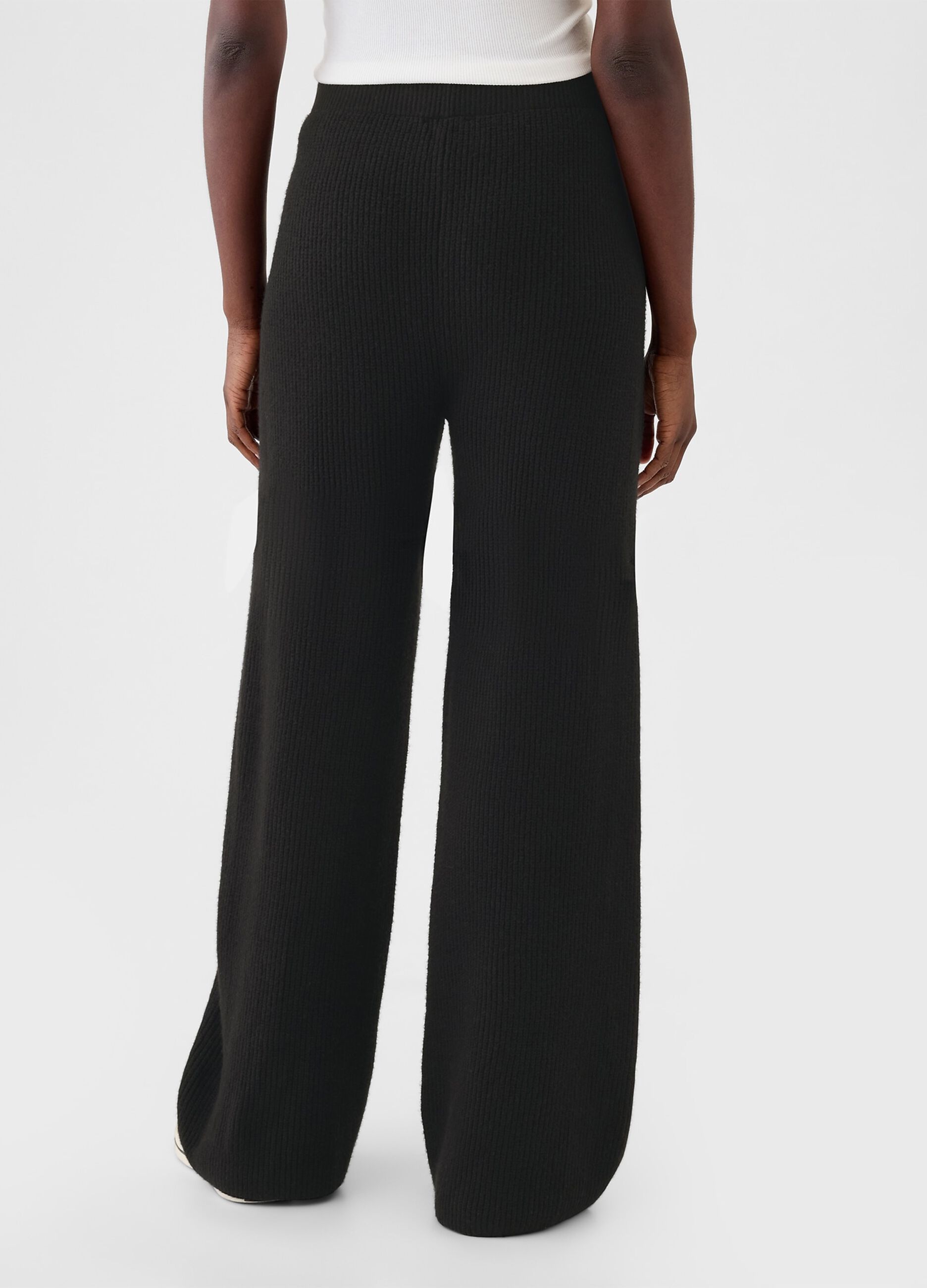 Pantalone a gamba larga a costine_2