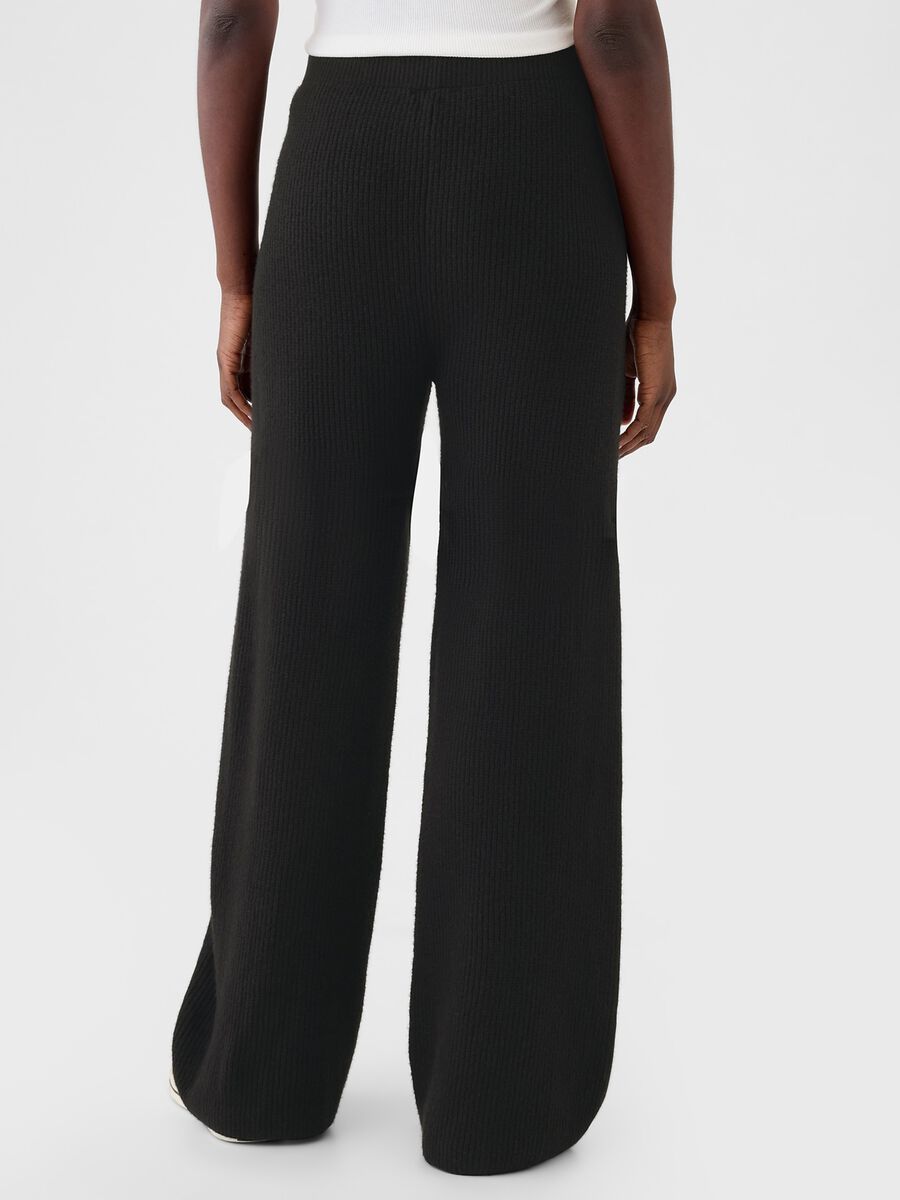 Pantalone a gamba larga a costine Donna_2