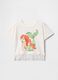 T-shirt a frange con stampa_0