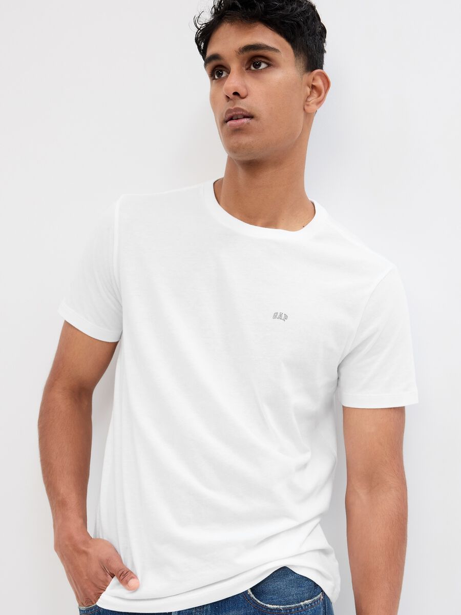 T-shirt in cotone con stampa logo Uomo_0
