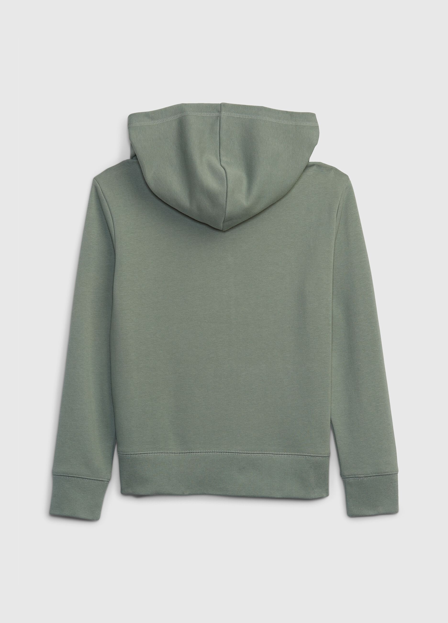 Full-zip hoodie with logo patch_1
