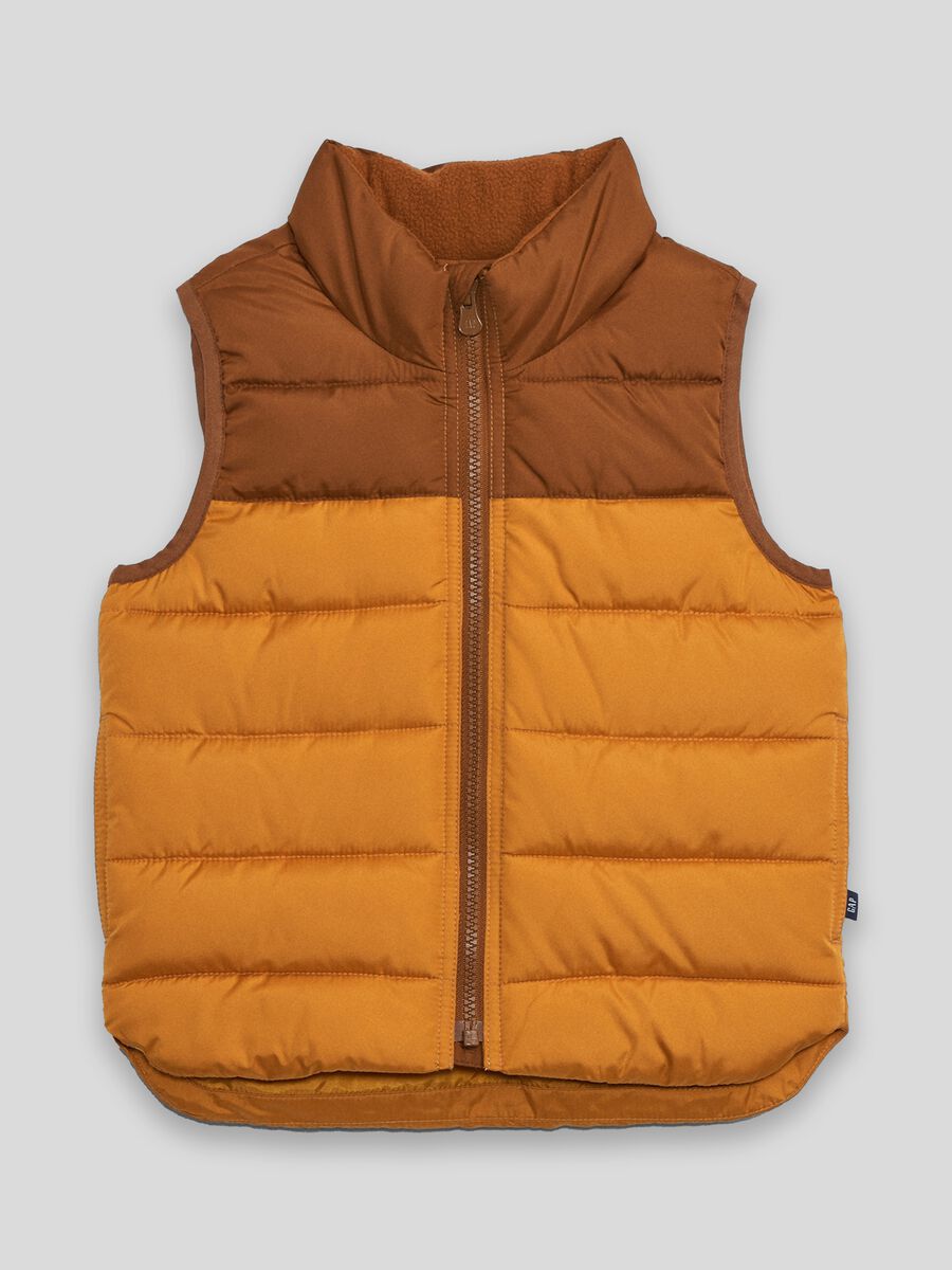 Quilted two-tone gilet Newborn Boy_0