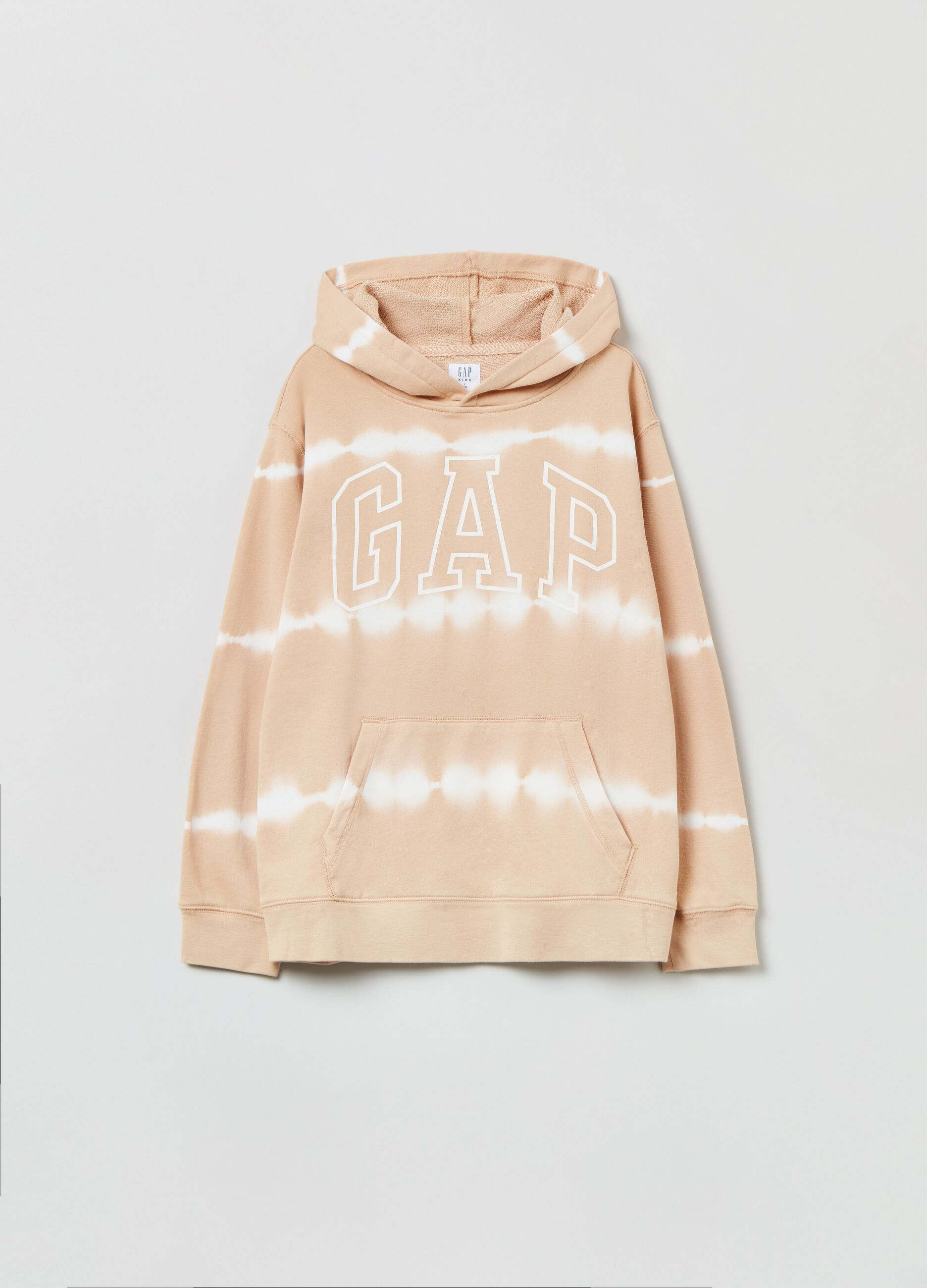 Felpa Tie Dye con cappuccio e logo