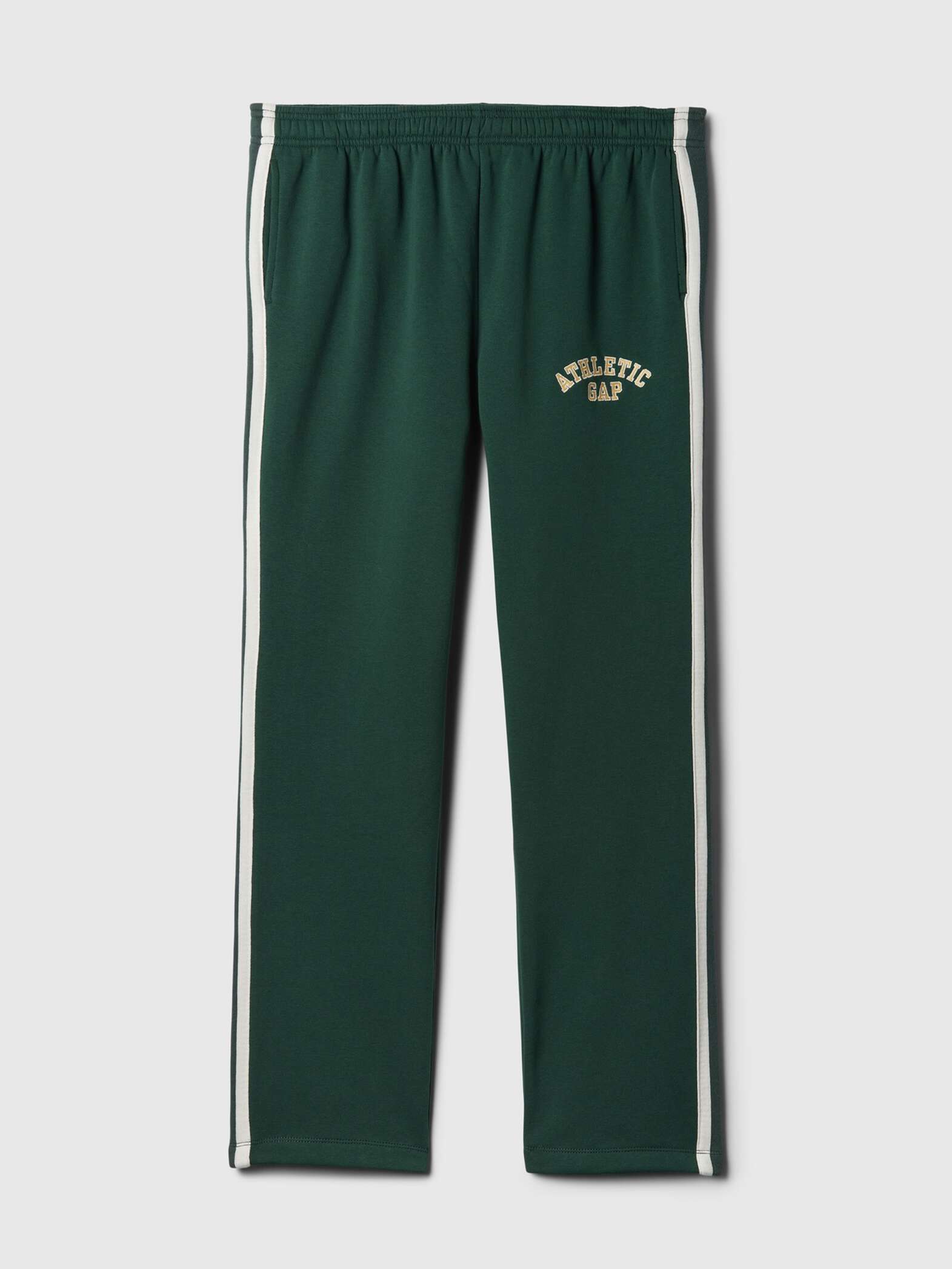 Joggers with striped bands and Athletic logo embroidery_4