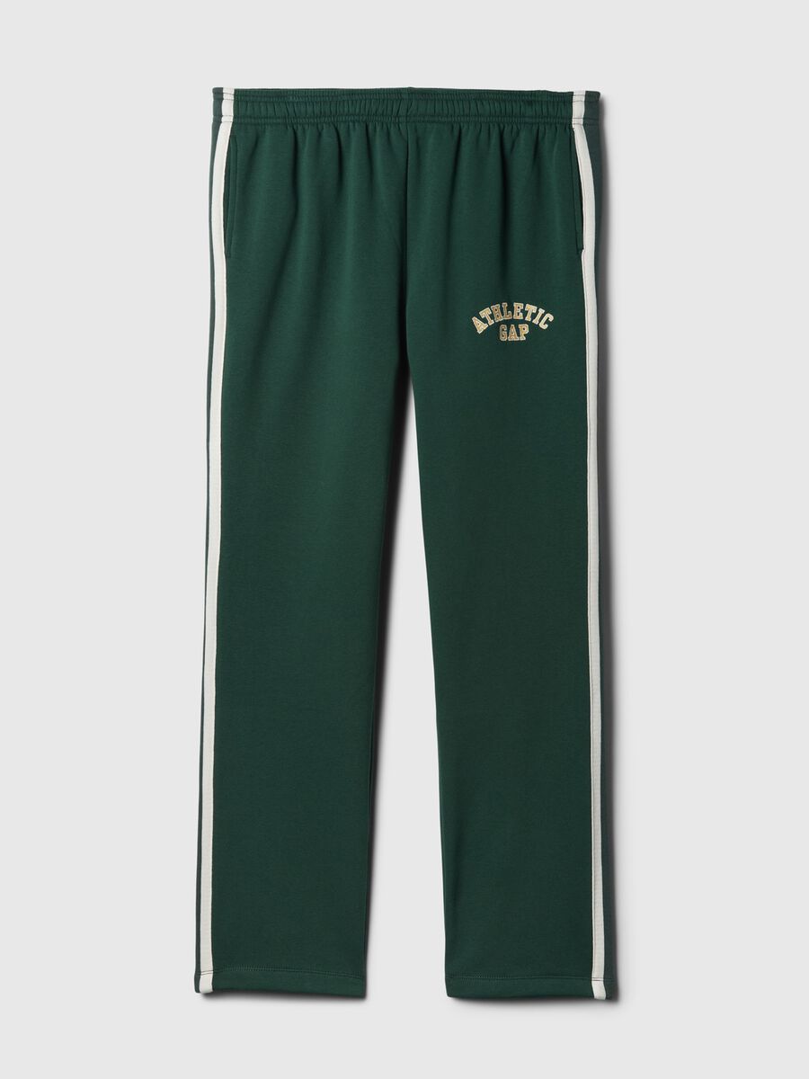 Joggers con bande rigate ricamo logo Athletic Uomo_4