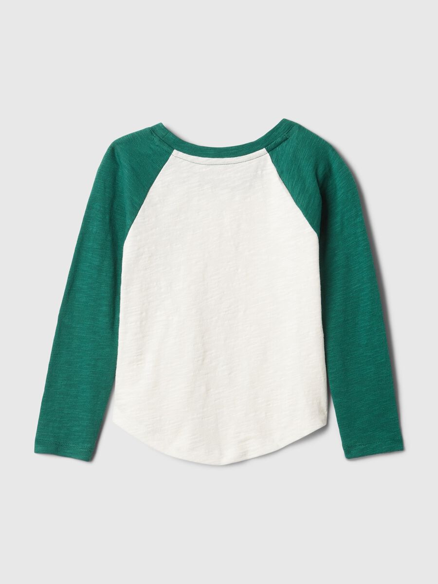 T-shirt a maniche lunghe con stampa orsetto Bimba_1