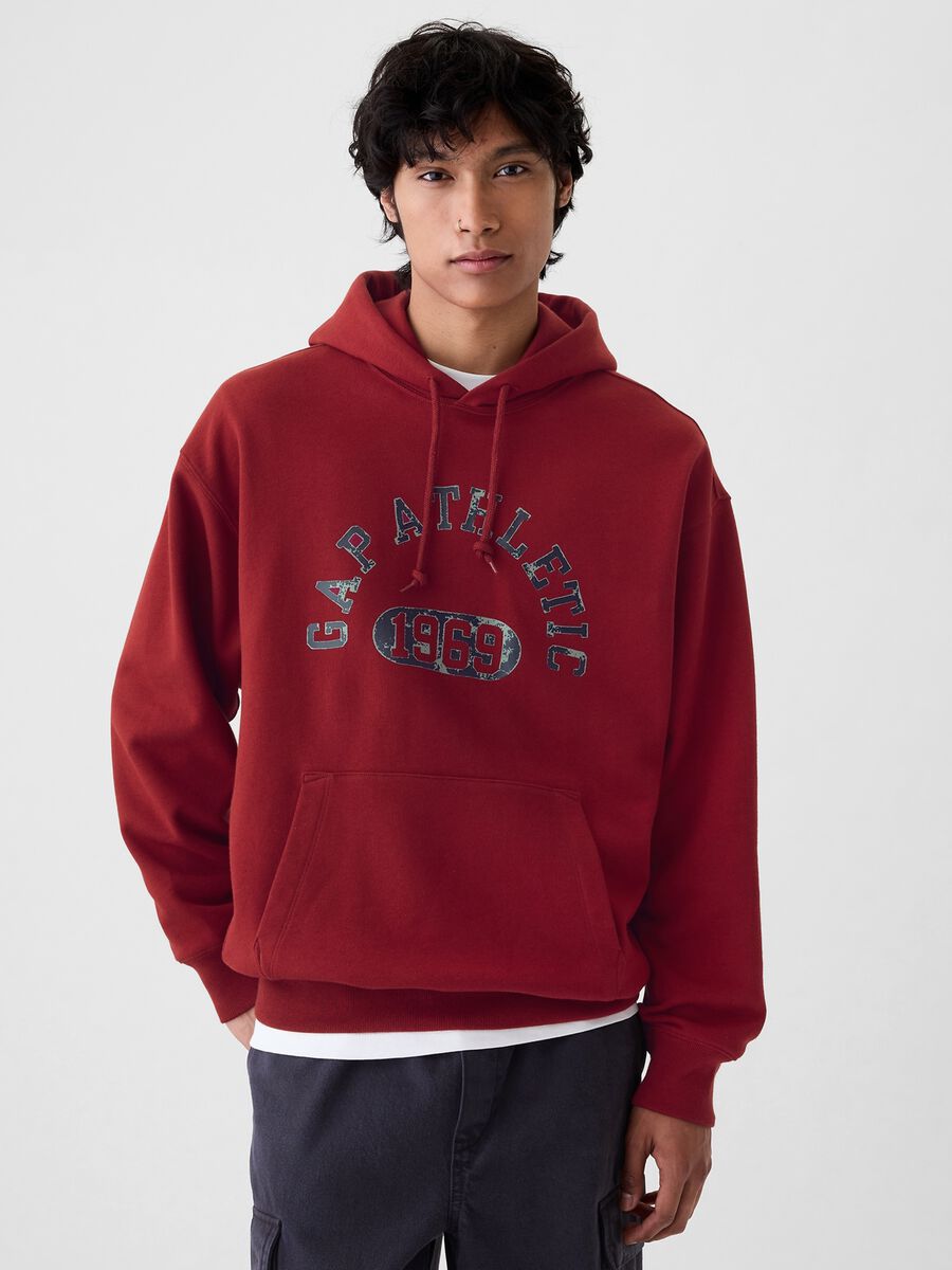 Felpa con cappuccio e stampa logo  Uomo_0