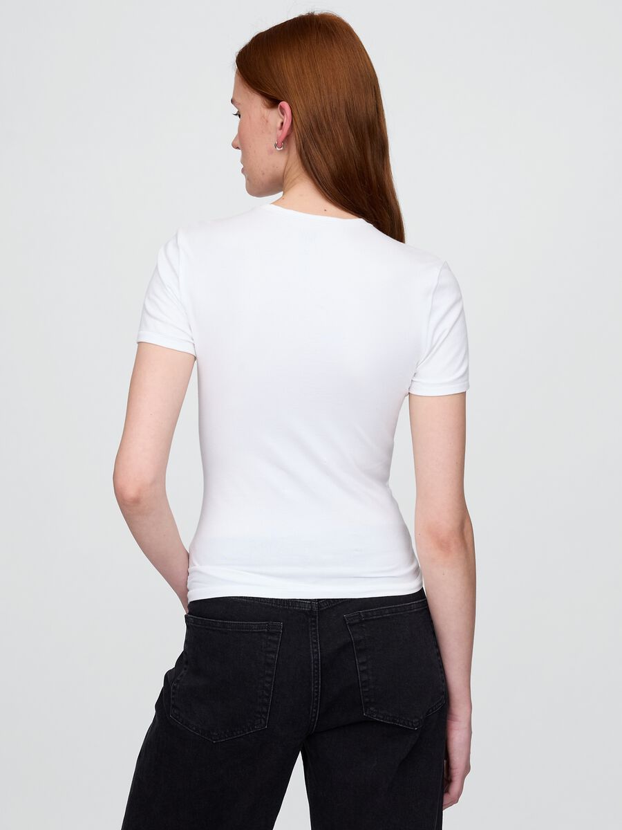 T-shirt elasticizzata a maniche corte Donna_2