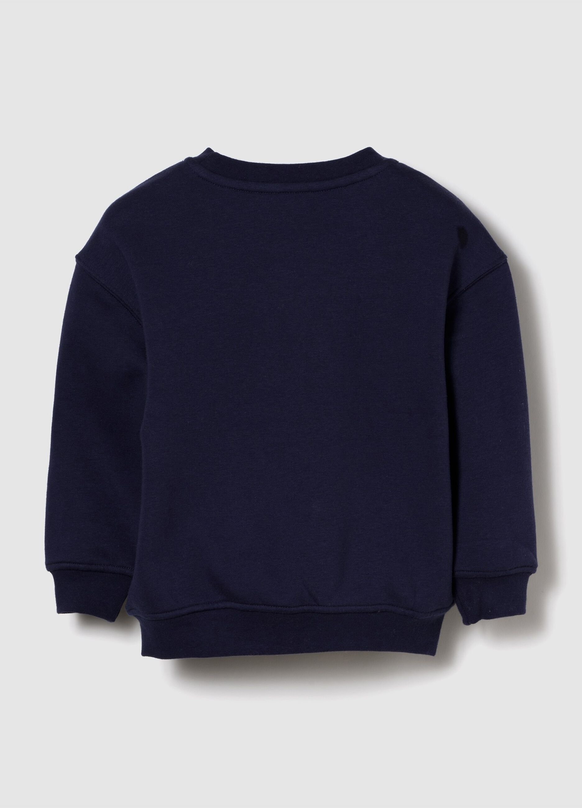 Felpa blu con stampa giocosa