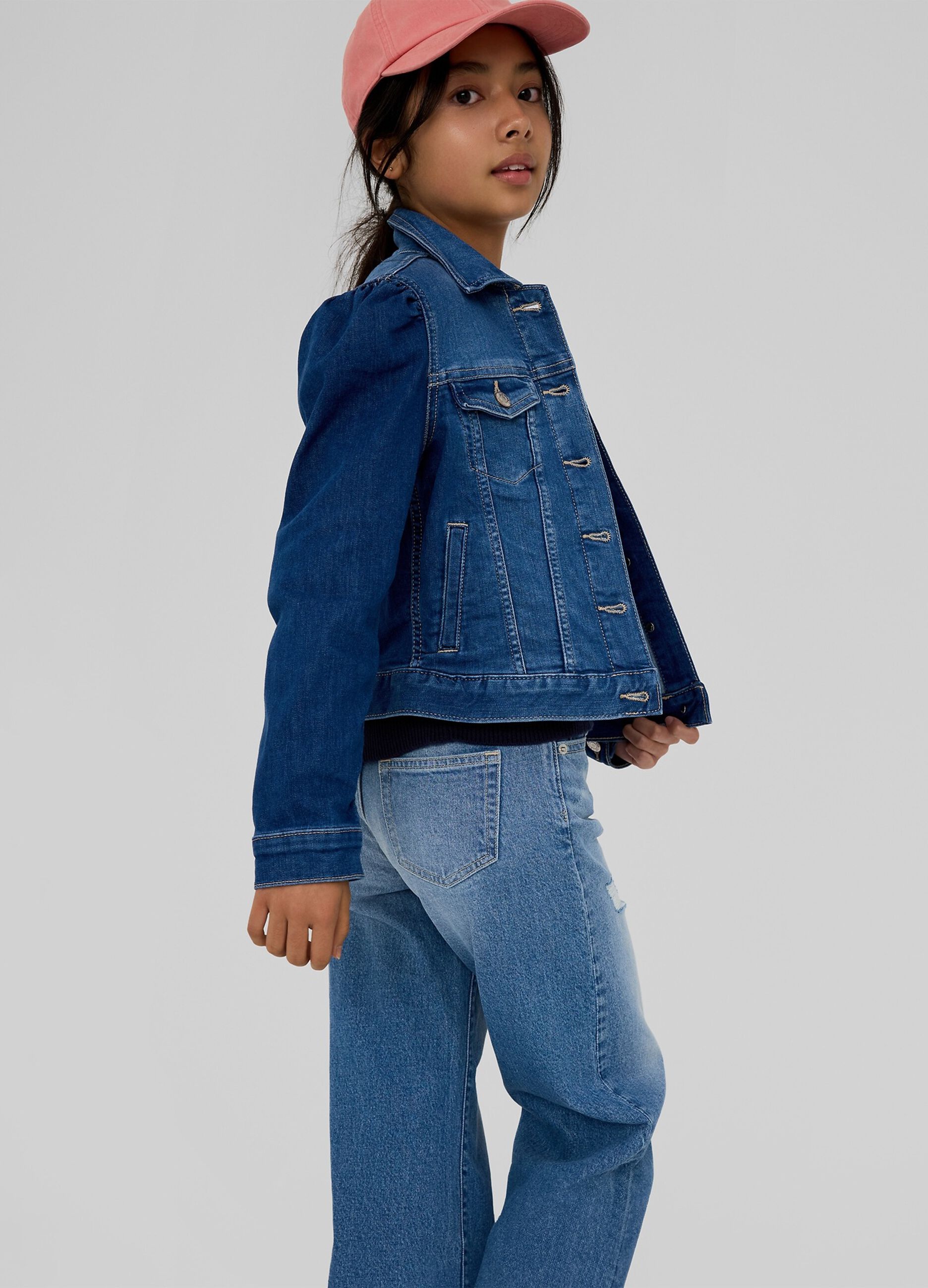 Giacca jeans maniche palloncino clearance