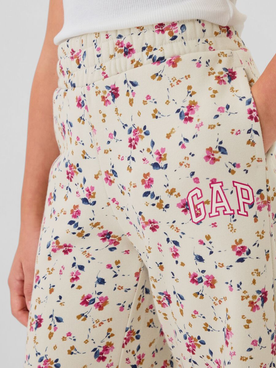 Joggers a gamba larga con ricamo logo Bambina_3