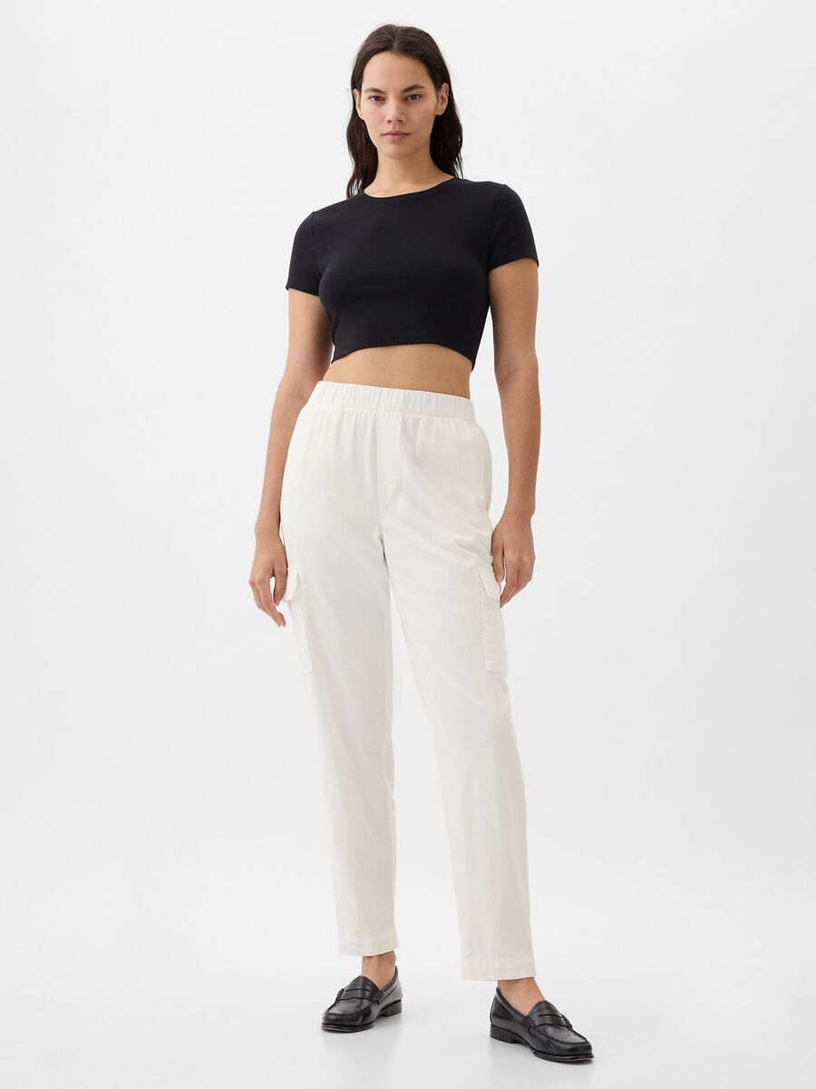 Pantalone straight fit cargo Donna_3