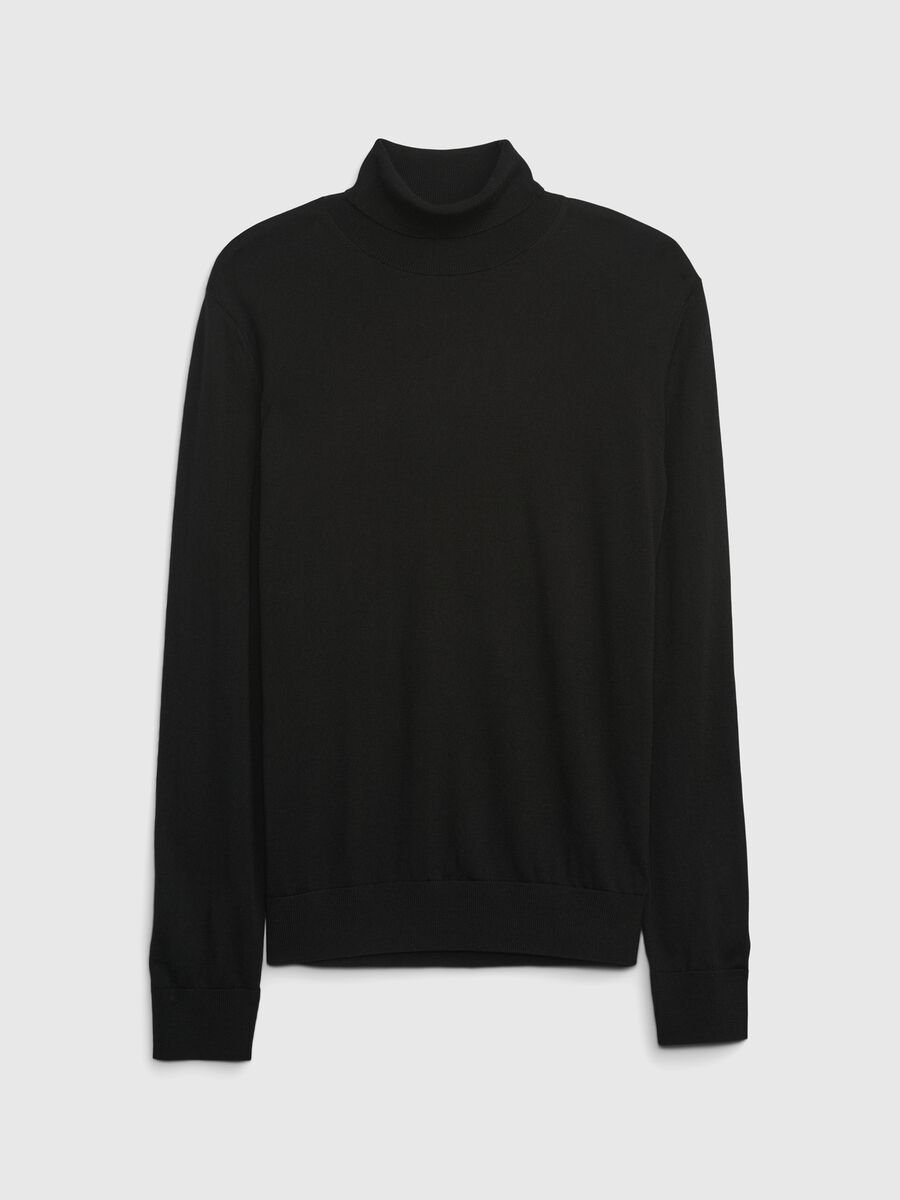 Merino wool pullover with high neck Man_2