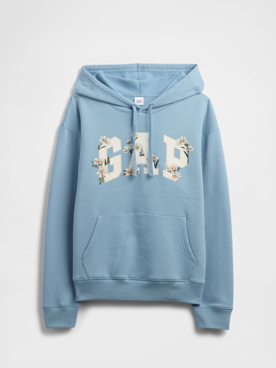 Blue Hooded Sweatshirt Woman_4