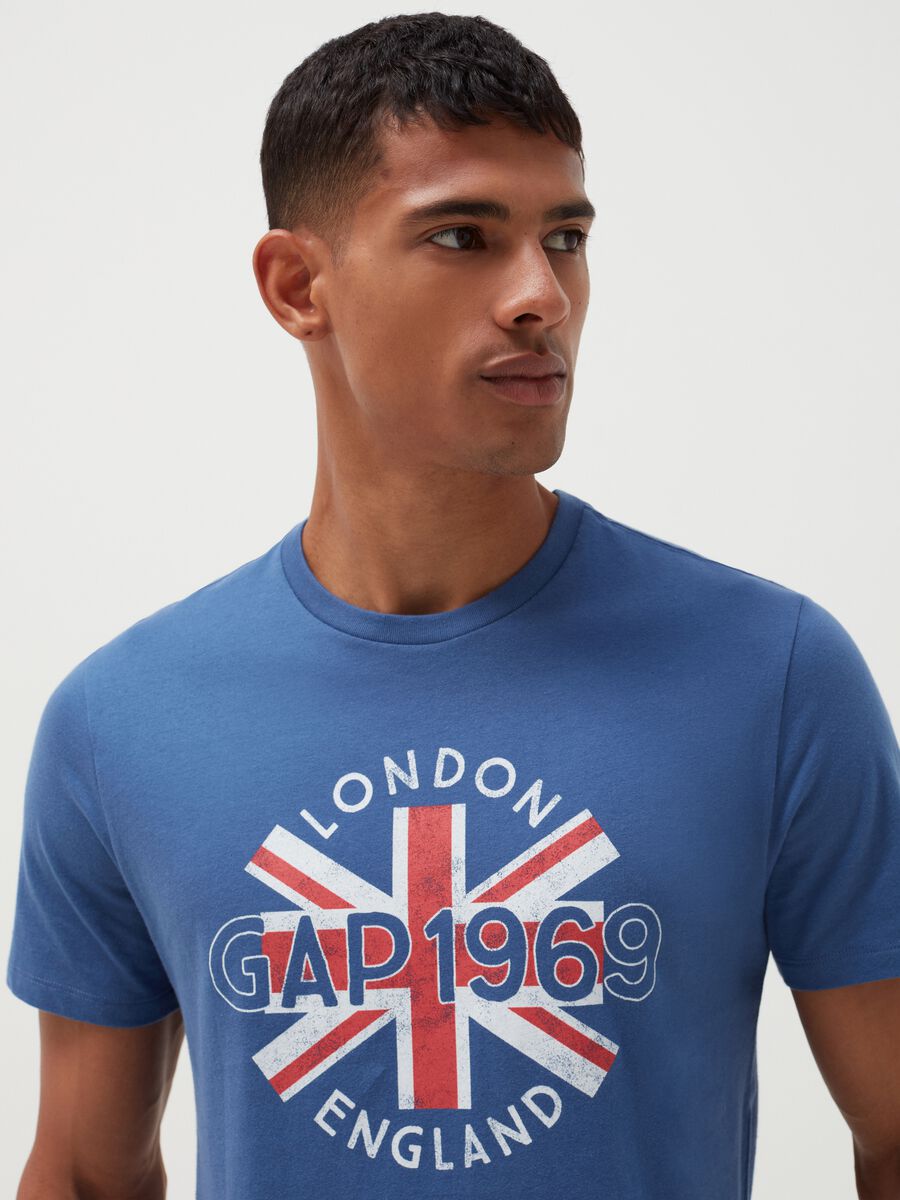 T-shirt girocollo con stampa Union Jack Uomo_1