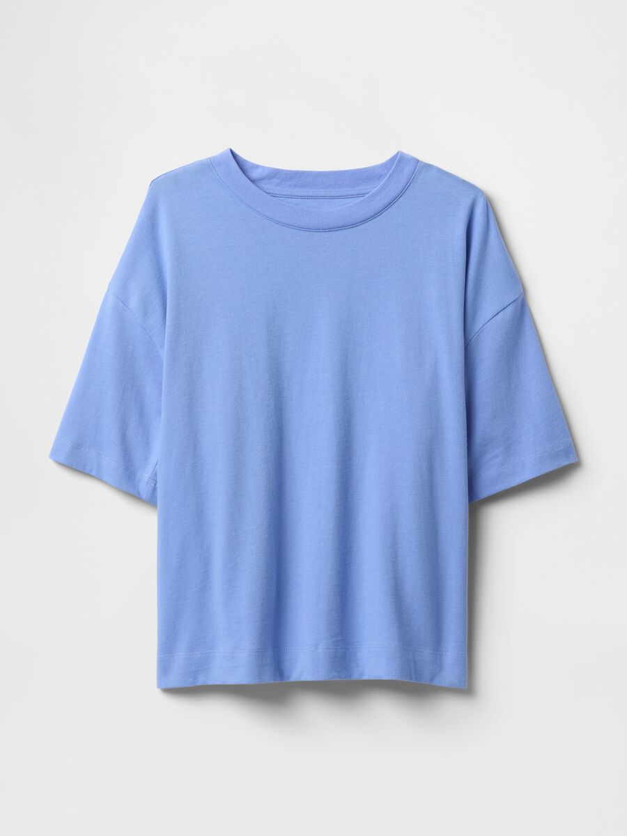T-shirt a maniche corte azzurra in cotone Gap Donna_4