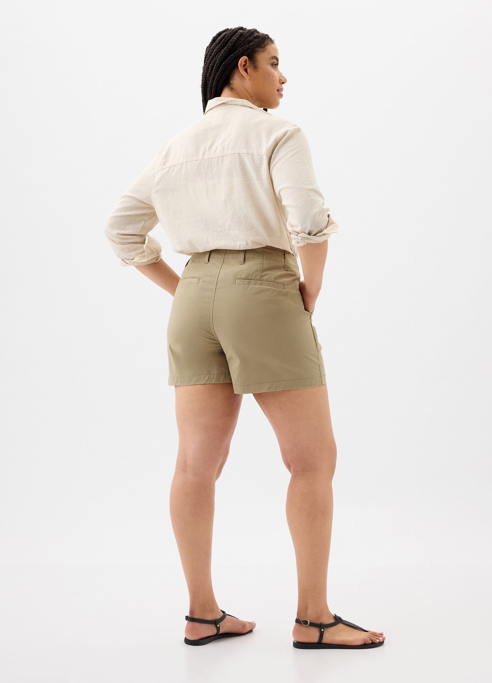 Shorts chino in cotone stretch_3