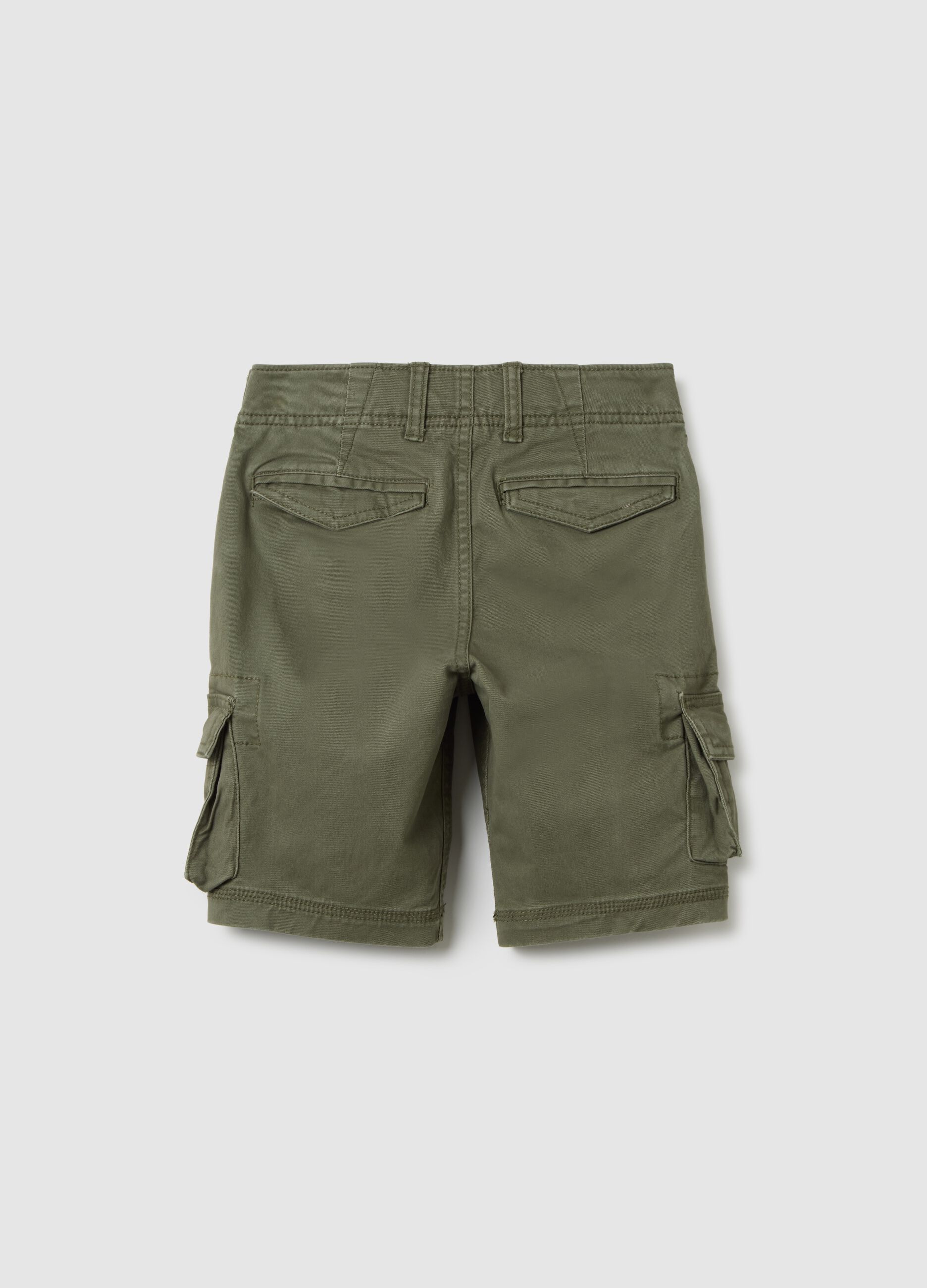 Bermuda cargo in cotone stretch_1
