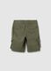 Stretch cotton cargo Bermuda shorts_1