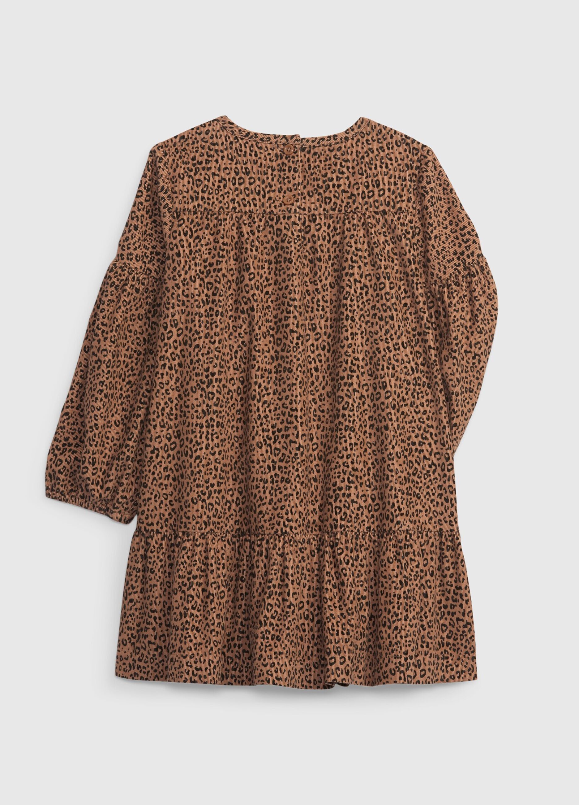 Dress in animal print corduroy_2