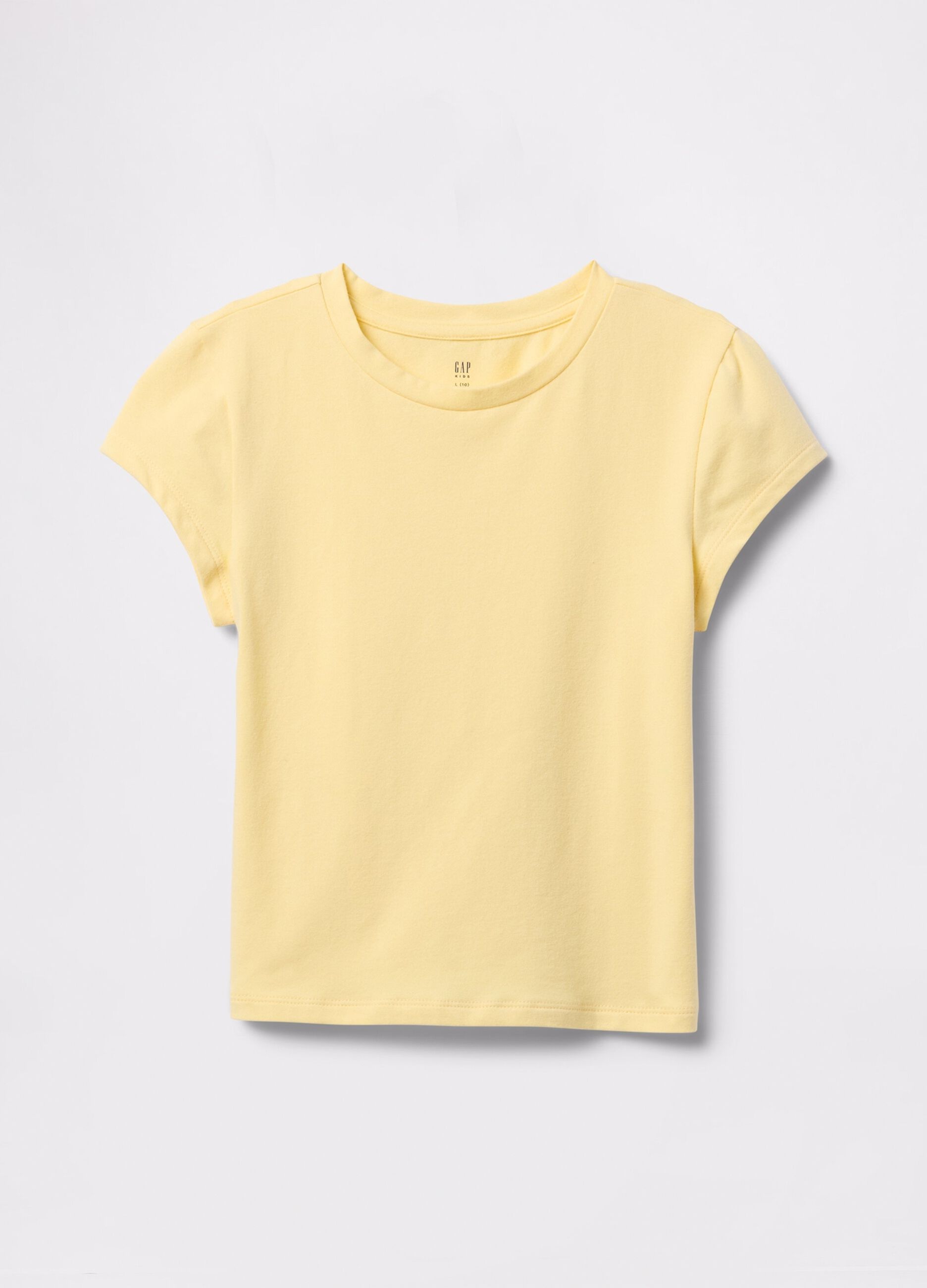 T-shirt gialla in cotone stretch_2
