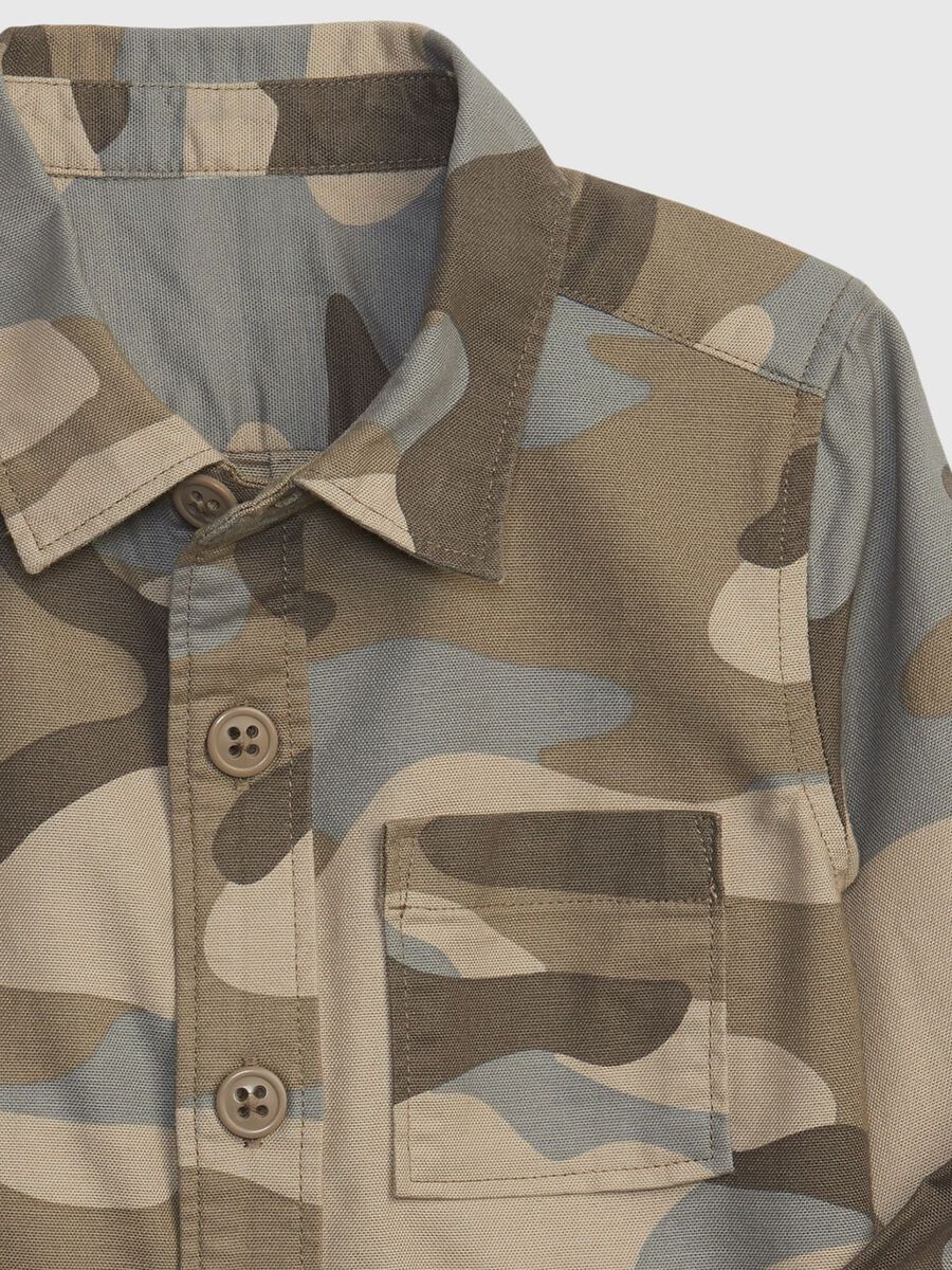 Oxford cotton camouflage shirt Toddler Boy_2