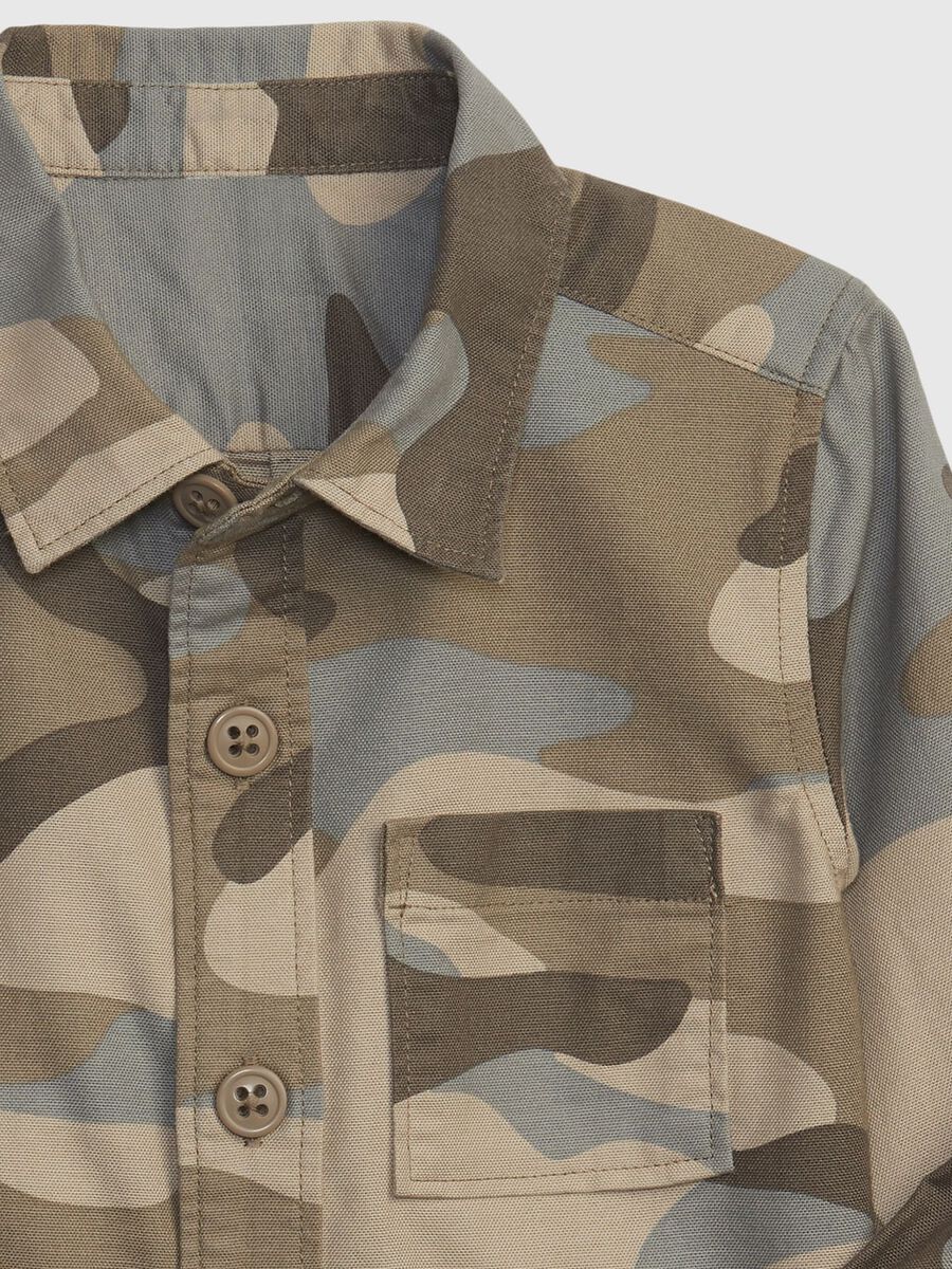 Camicia in cotone oxford camouflage Neonato_2