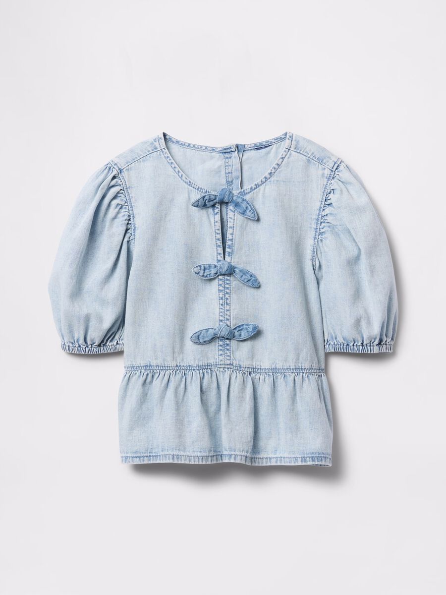 Blusa a maniche corte in cotone per ragazze Bambina_3