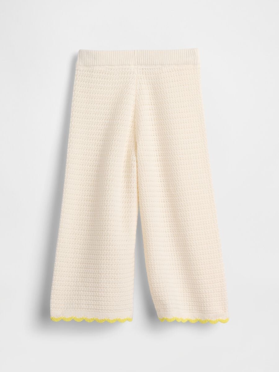 Pantaloni palazzo in puro cotone Bimba_1