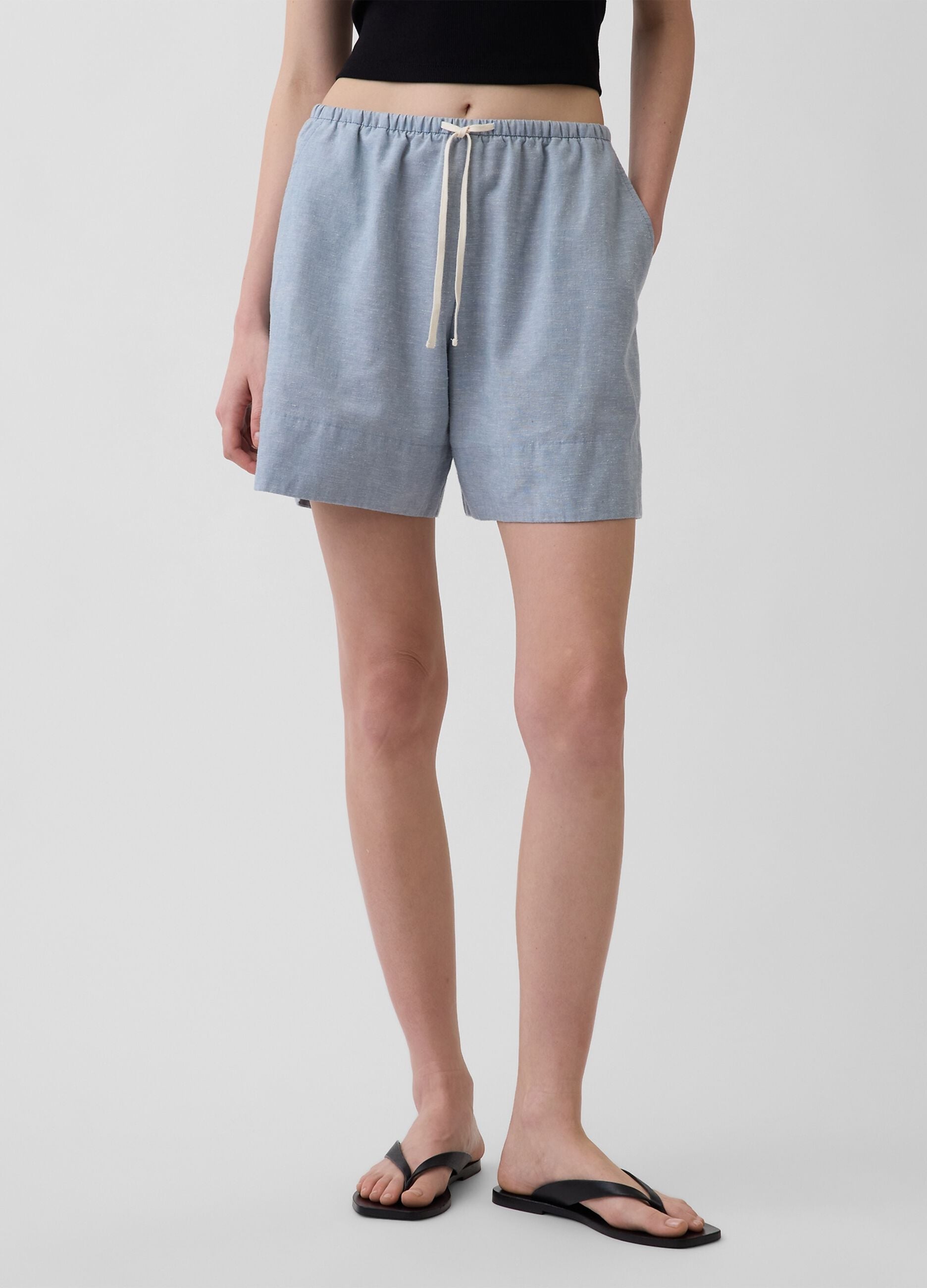 Shorts in misto lino