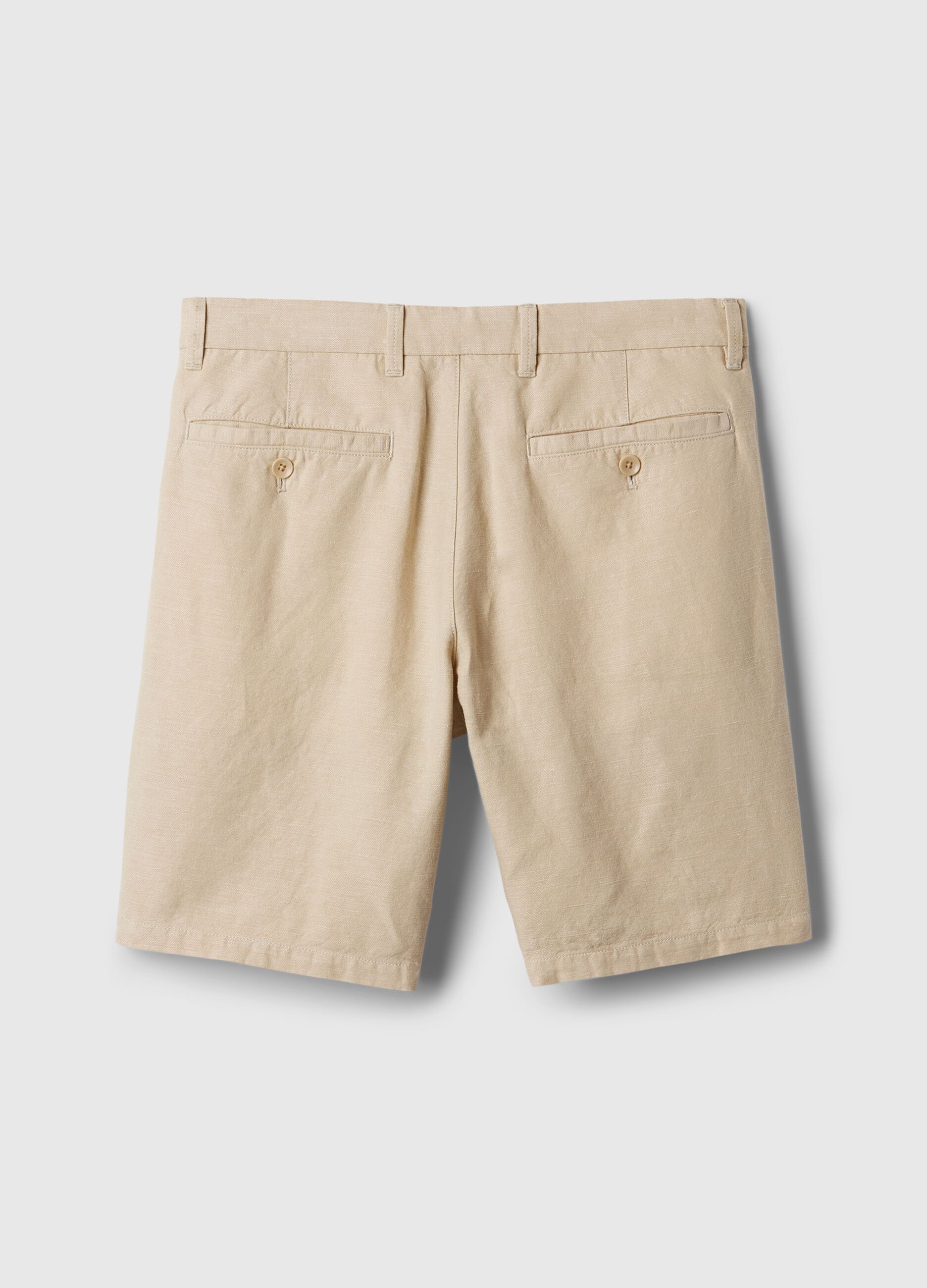 Bermuda relaxed fit in lino e cotone_5