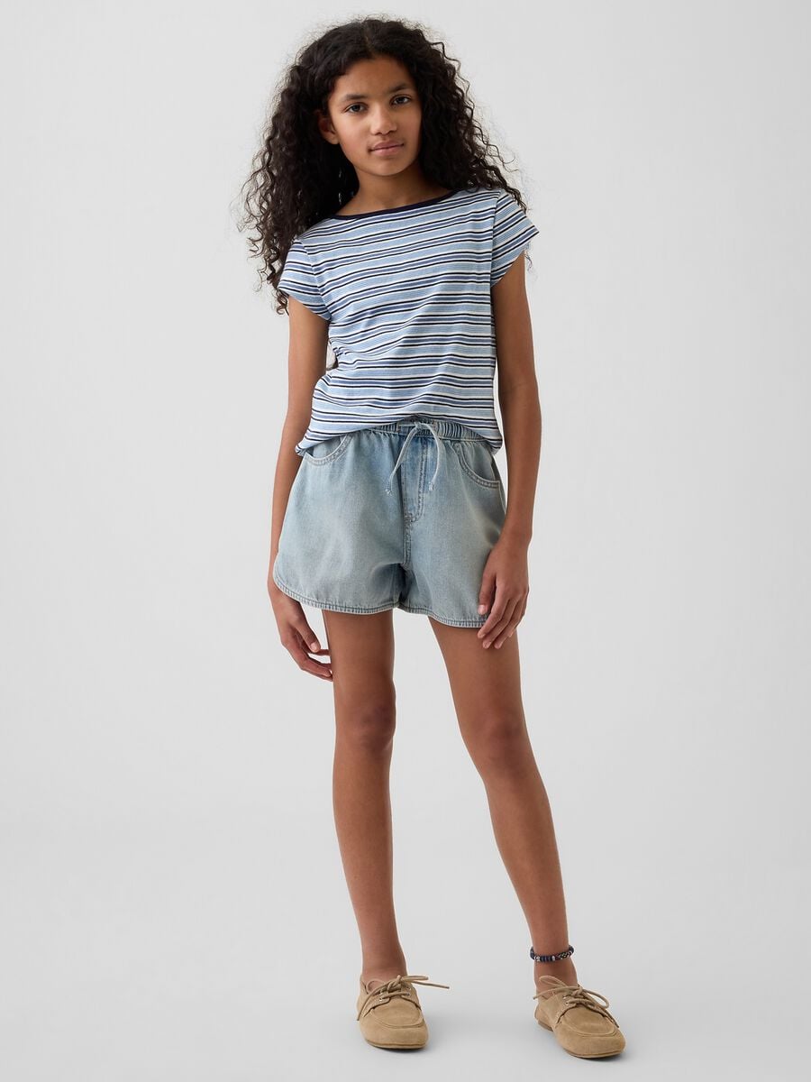 Pure cotton denim shorts Girl_0