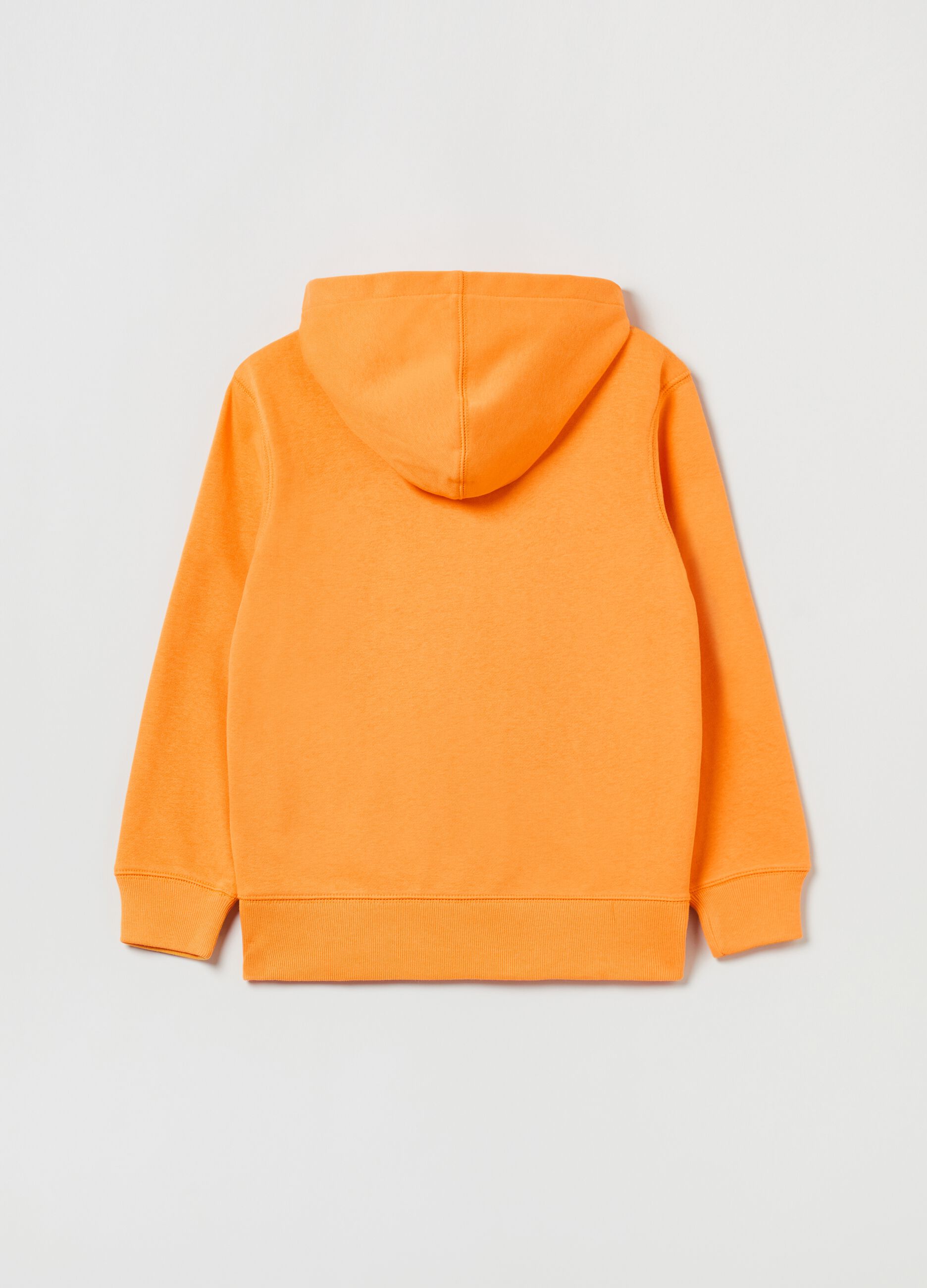 Full-zip sweatshirt with hood and logo embroidery_1