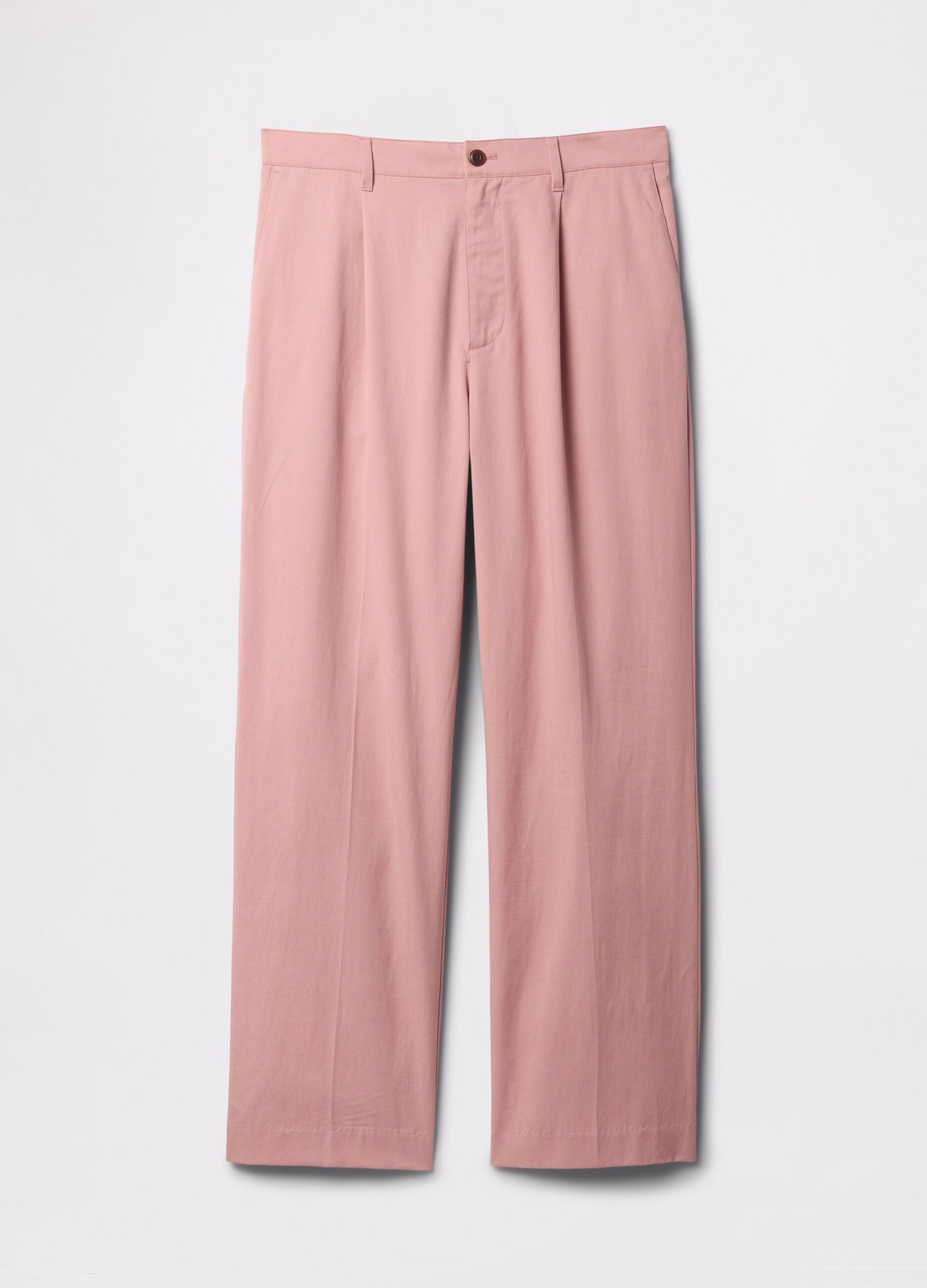 Pink wide-leg trousers in Lyocell and cotton_5
