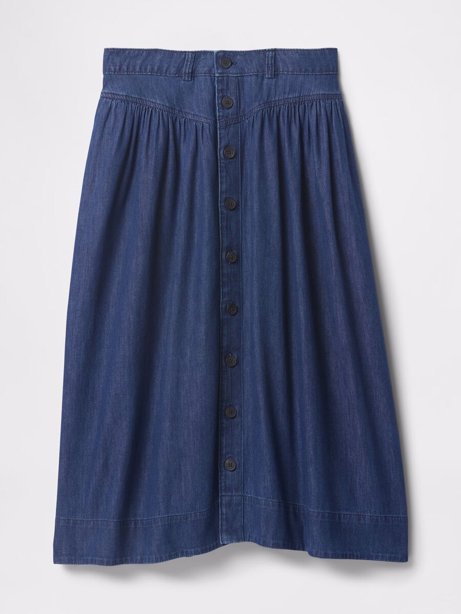 Gap Cotton Denim Long Skirt Woman_4