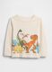 T-shirt a maniche lunghe con grafica dinosauri_0